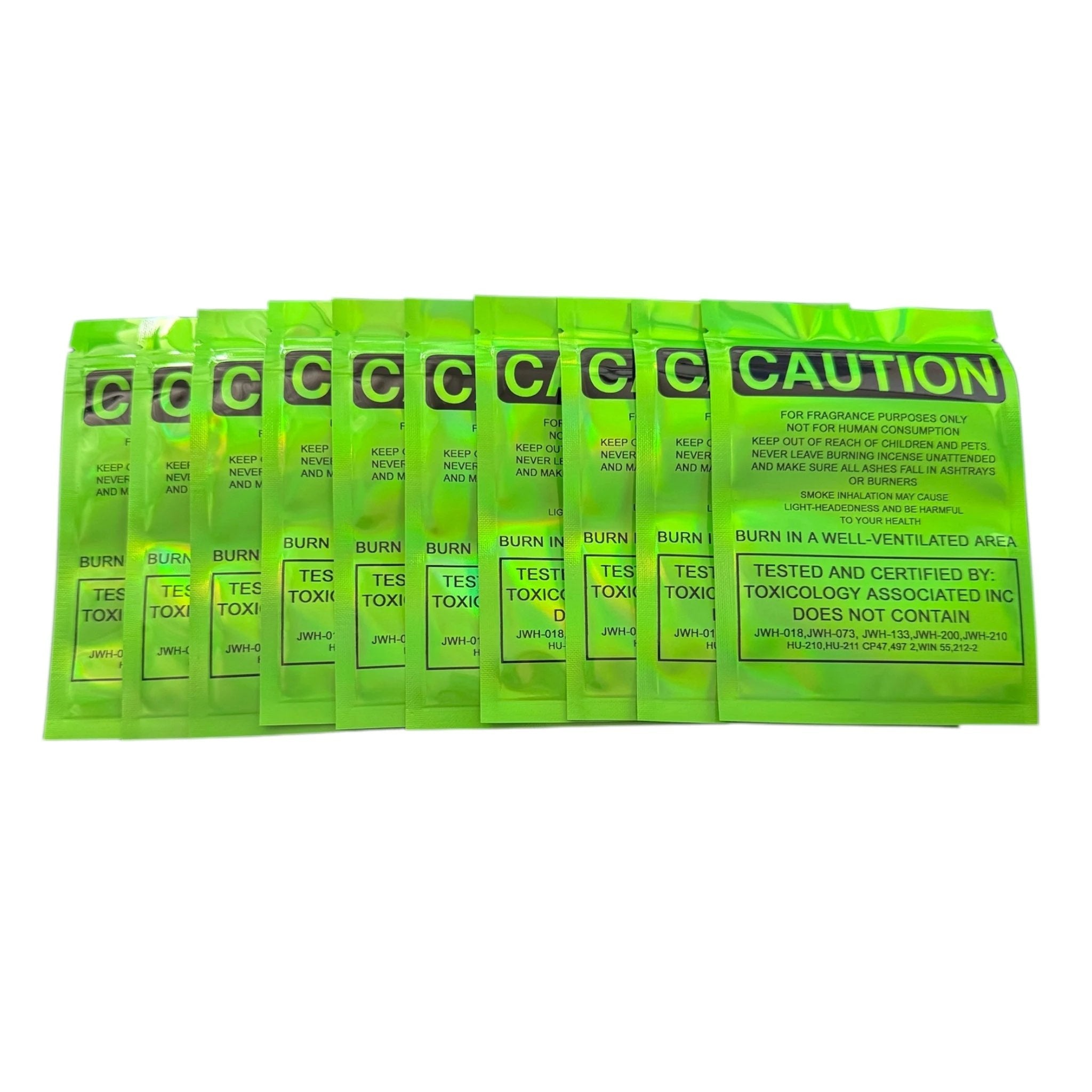 10er Pack Zip-Beutel „Caution – Super Strong Incense“ -  from DieBallerei