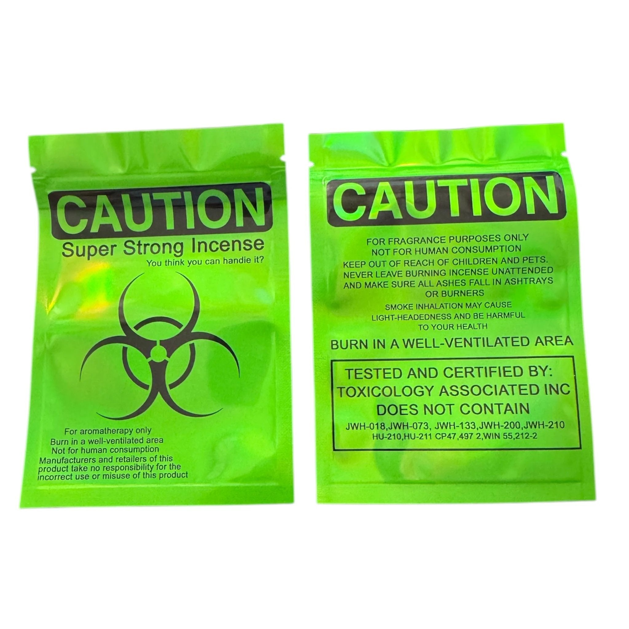 10er Pack Zip-Beutel „Caution – Super Strong Incense“ -  from DieBallerei