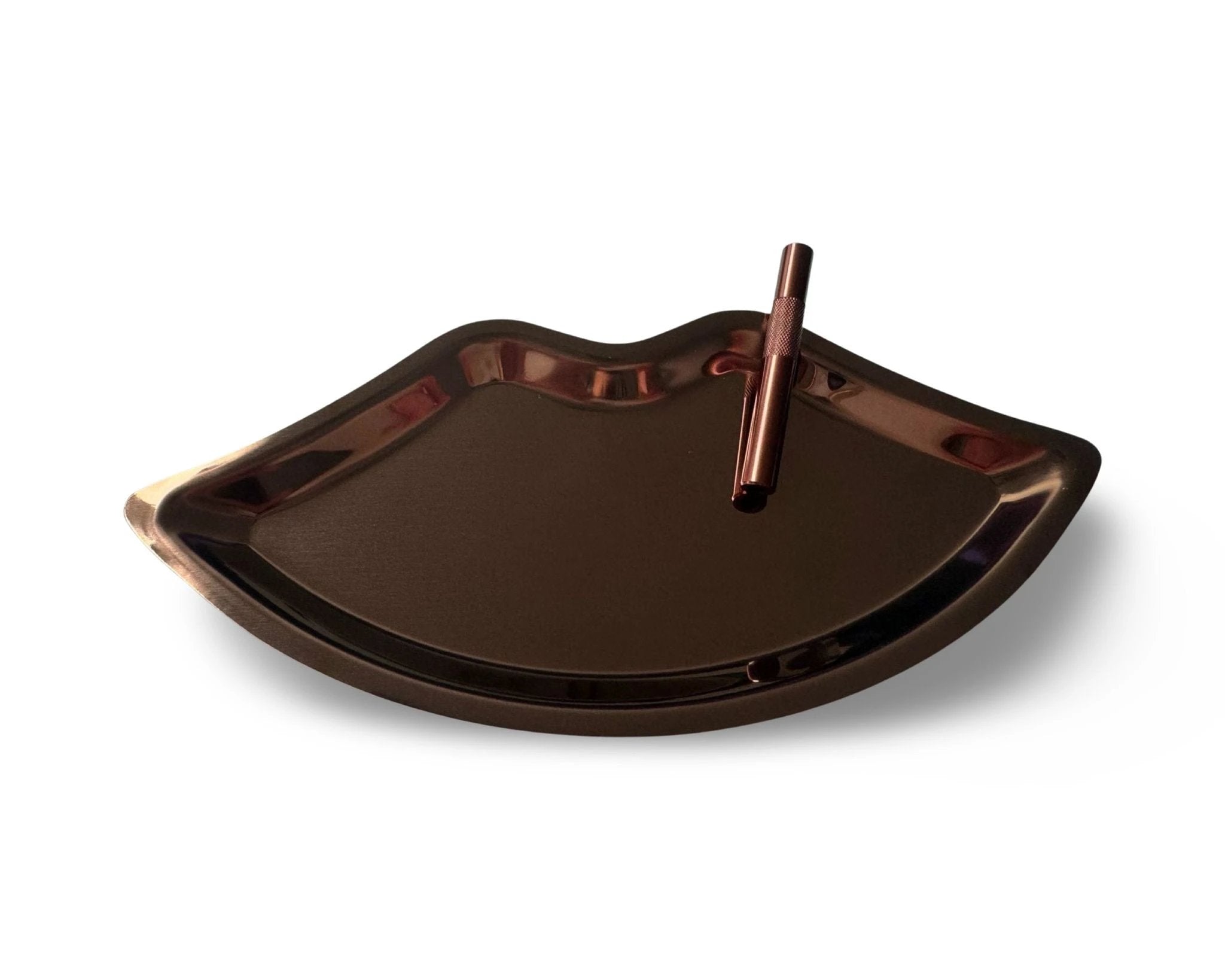 Set „Bronze Smile“ – Metall Zieh-Unterlage in Lippenform + Röhrchen -  from DieBallerei