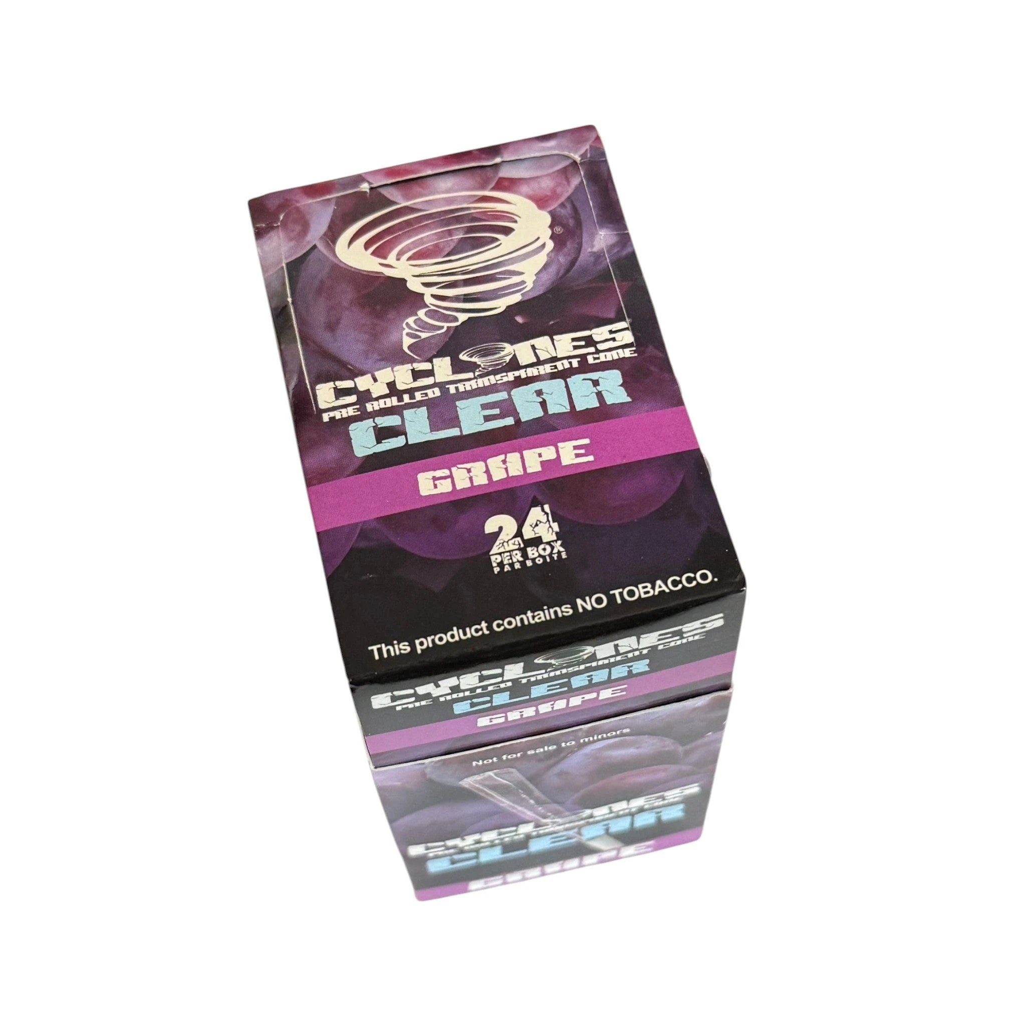 2 Cyclones CLEAR – Transparente Cones mit Traubengeschmack -  from DieBallerei