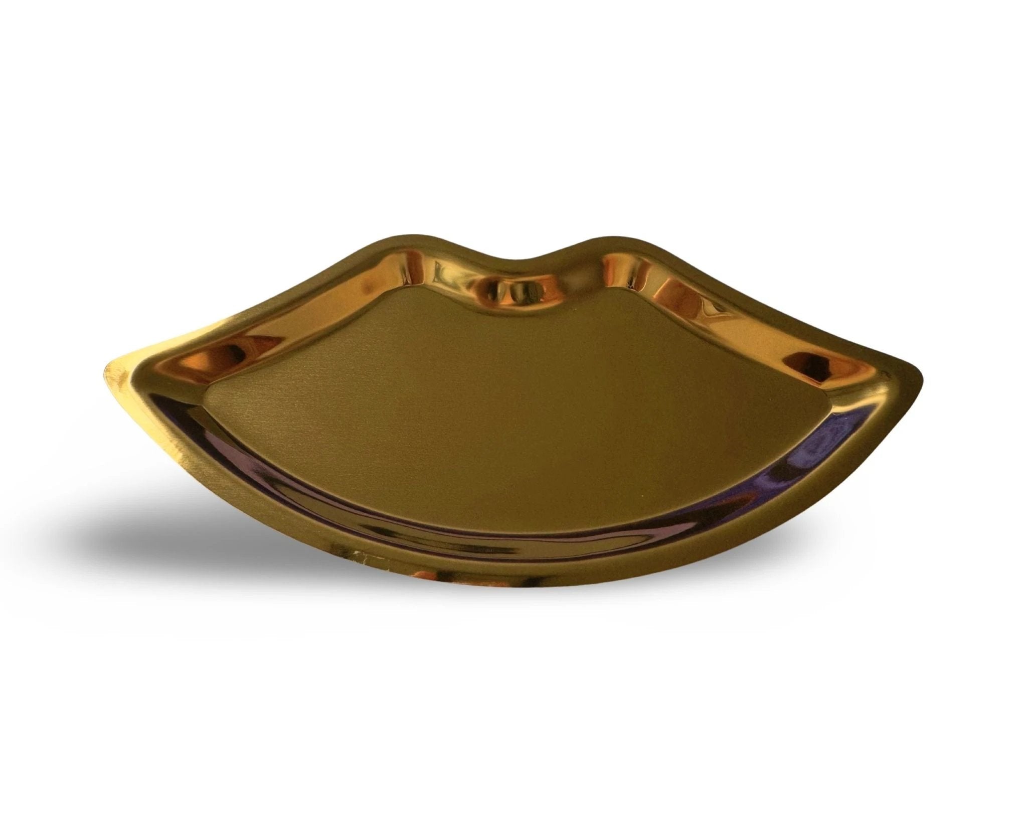 Set „Gold Smile“ – Metall Zieh-Unterlage in Lippenform + Röhrchen -  from DieBallerei