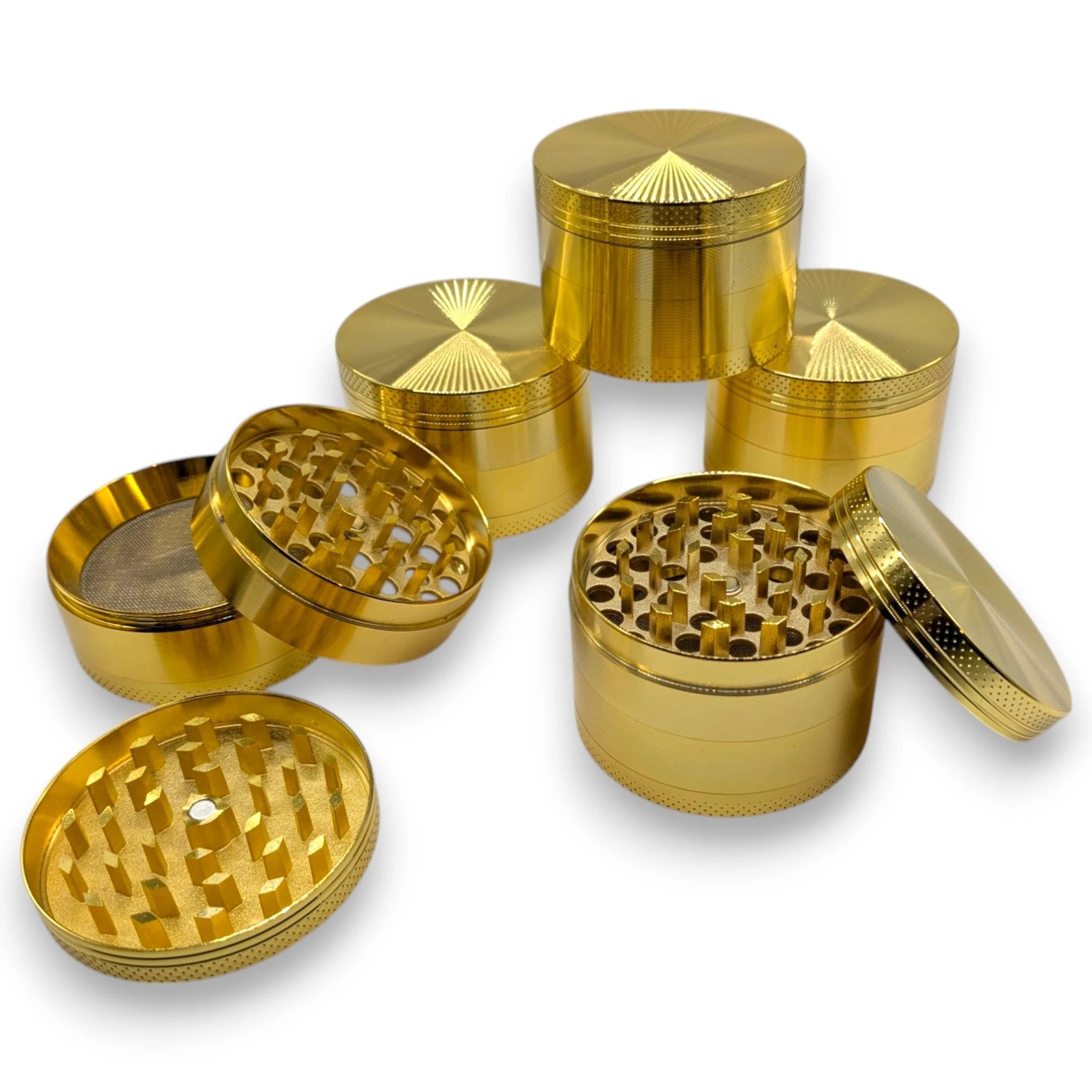XL 4-teiliger Premium Grinder – 63mm – Gold - Grinder from DieBallerei