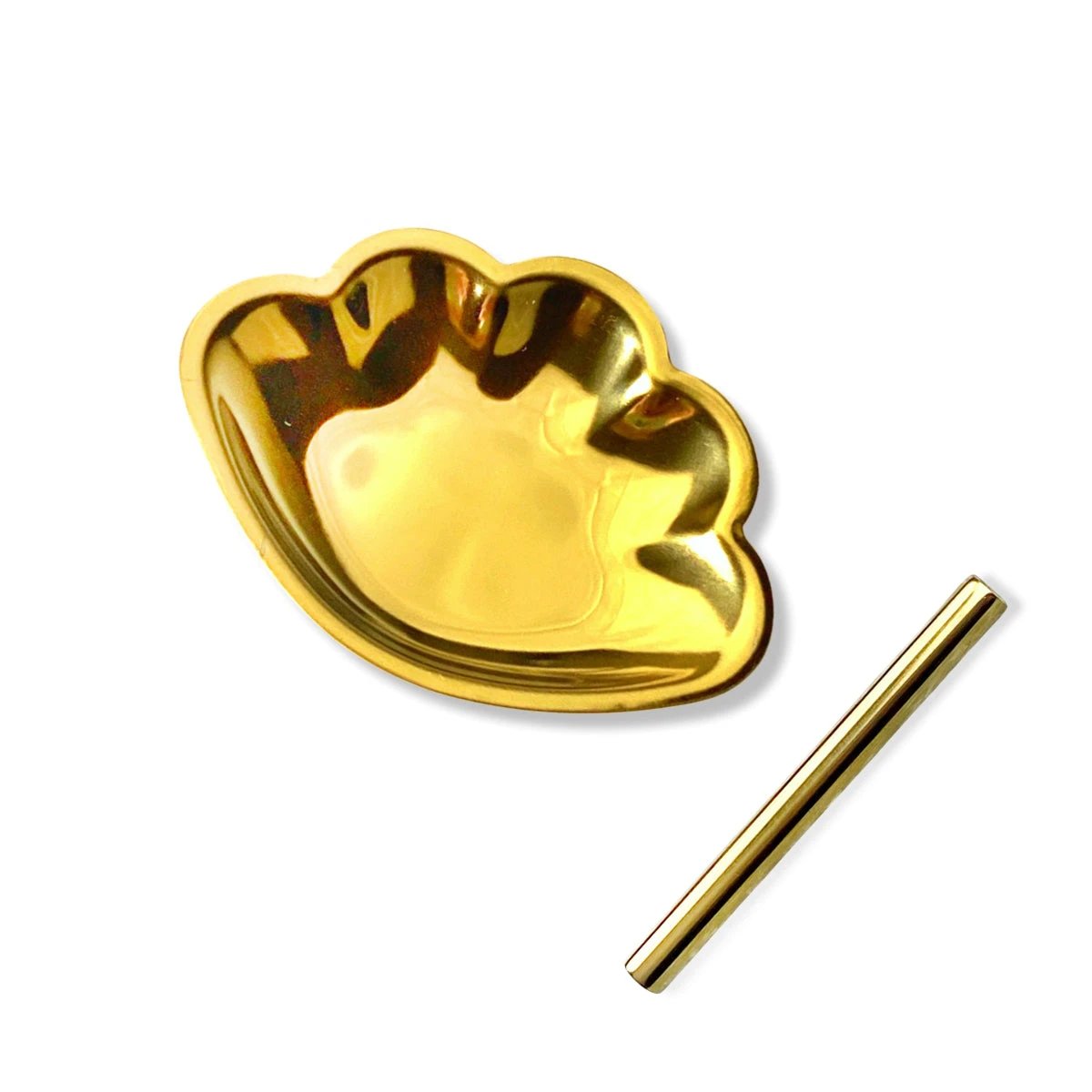 Goldene Muschel-Ziehunterlage aus Metall – Edles Design & Praktische Größe -  from DieBallerei