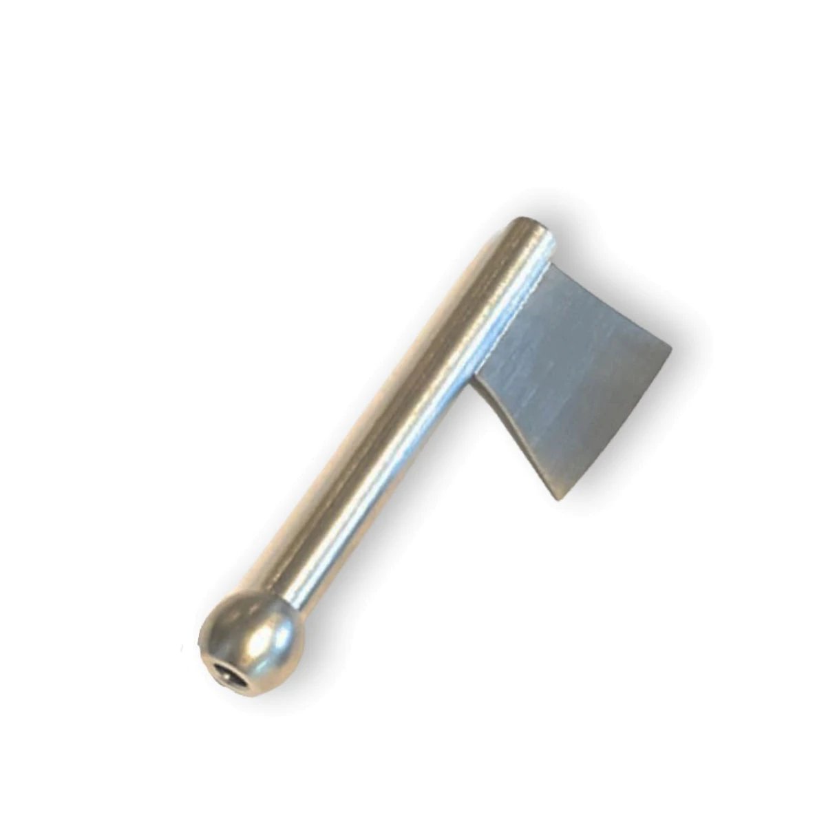 Silbernes Metall-Ziehröhrchen mit Beil-Klingenrand – Präzise & Einzigartig -  from DieBallerei