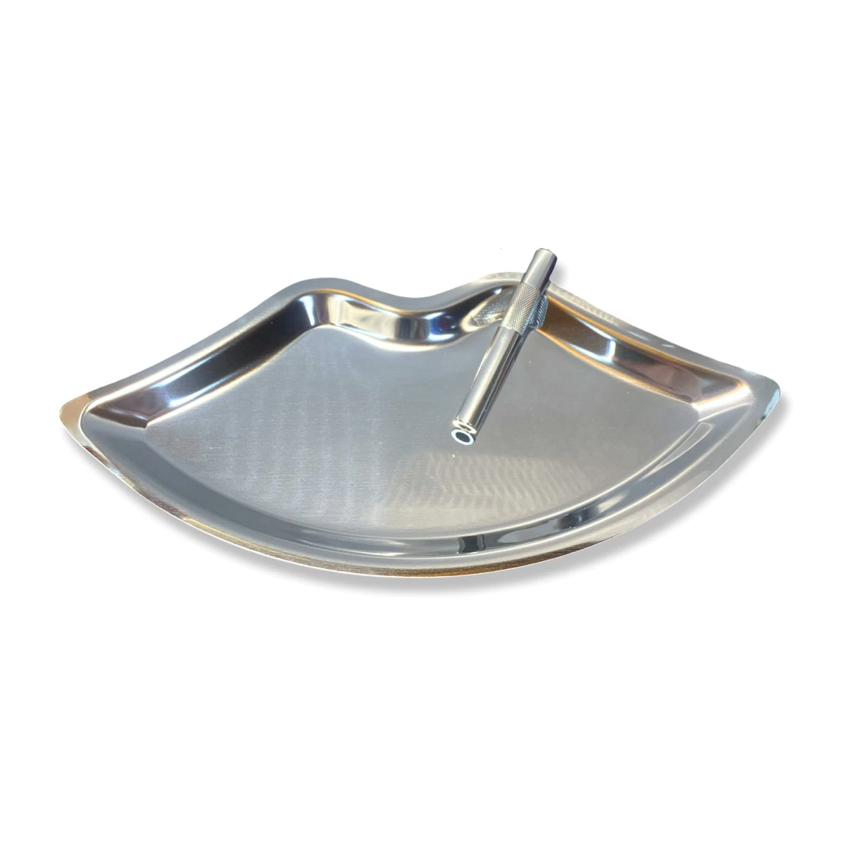 Set „Silber Smile“ – Metall Zieh-Unterlage in Lippenform + Röhrchen -  from DieBallerei