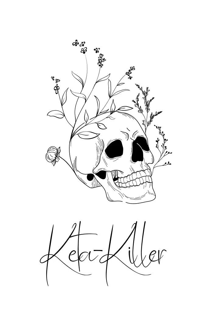 Hack-Karte „Keta-Killer“ – Weiß. Schwarz. Totenkopf. -  from DieBallerei