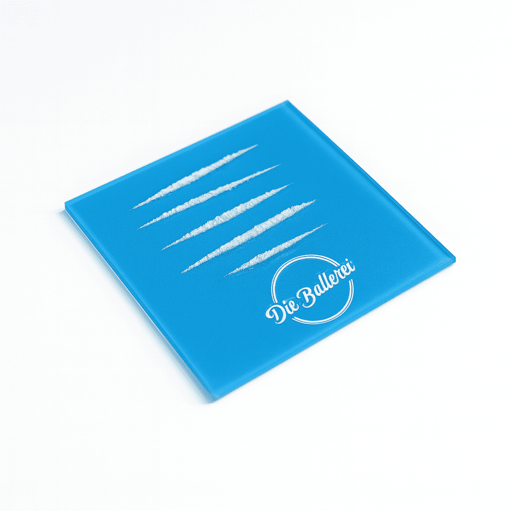 Acrylglas Platte mit „Lines“ Motiv – Hellblau (12 x 12 cm, 3 mm Stärke)