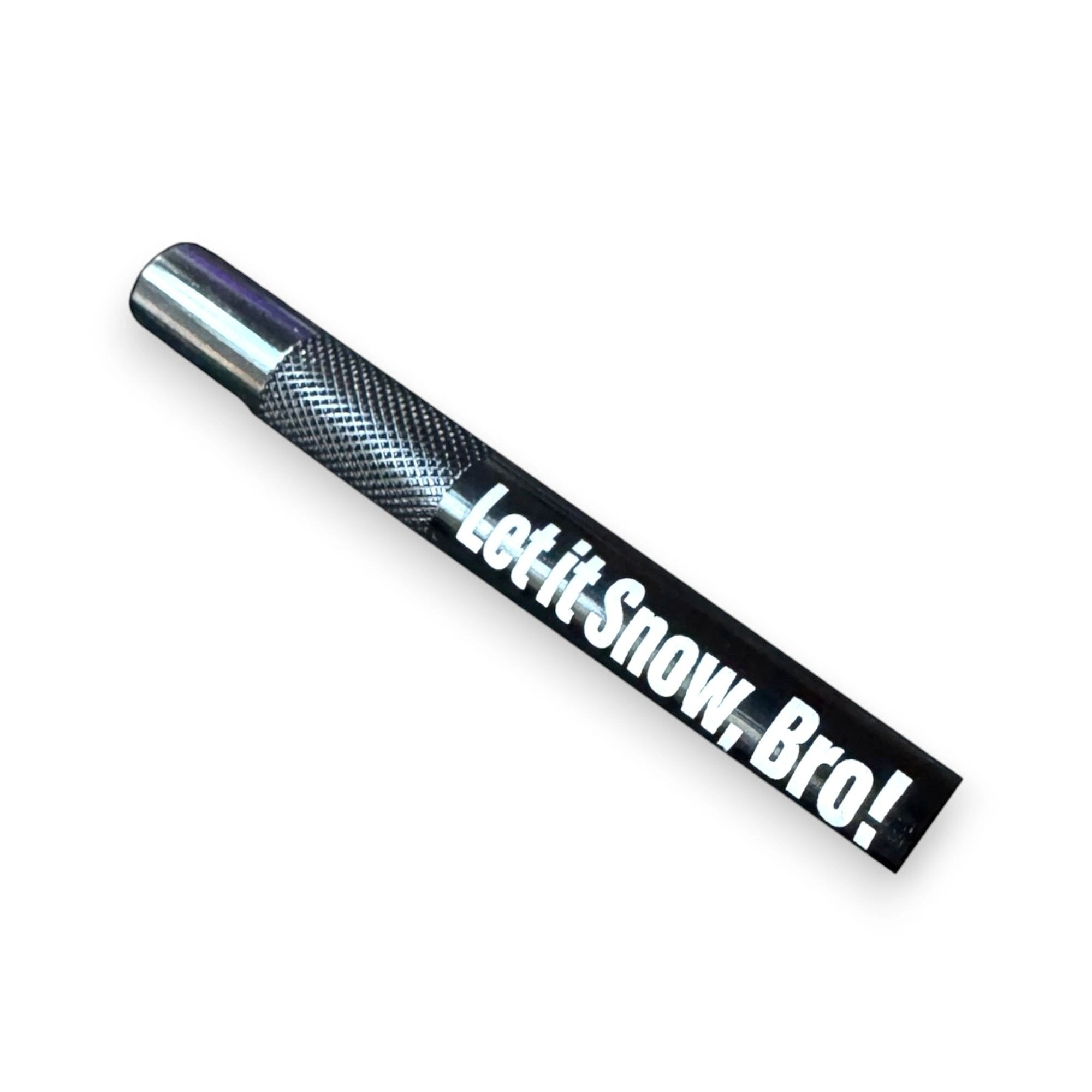 Alu-Röhrchen in Schwarz „Let it Snow, Bro!“ – Stylisch, stabil, bereit -  from DieBallerei