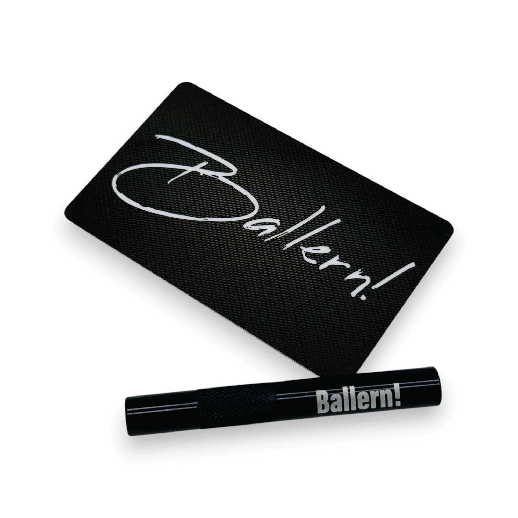 Röhrchen-Set „Ballern!“ – Alu-Röhrchen mit Gravur & Hack-Karte -  from DieBallerei