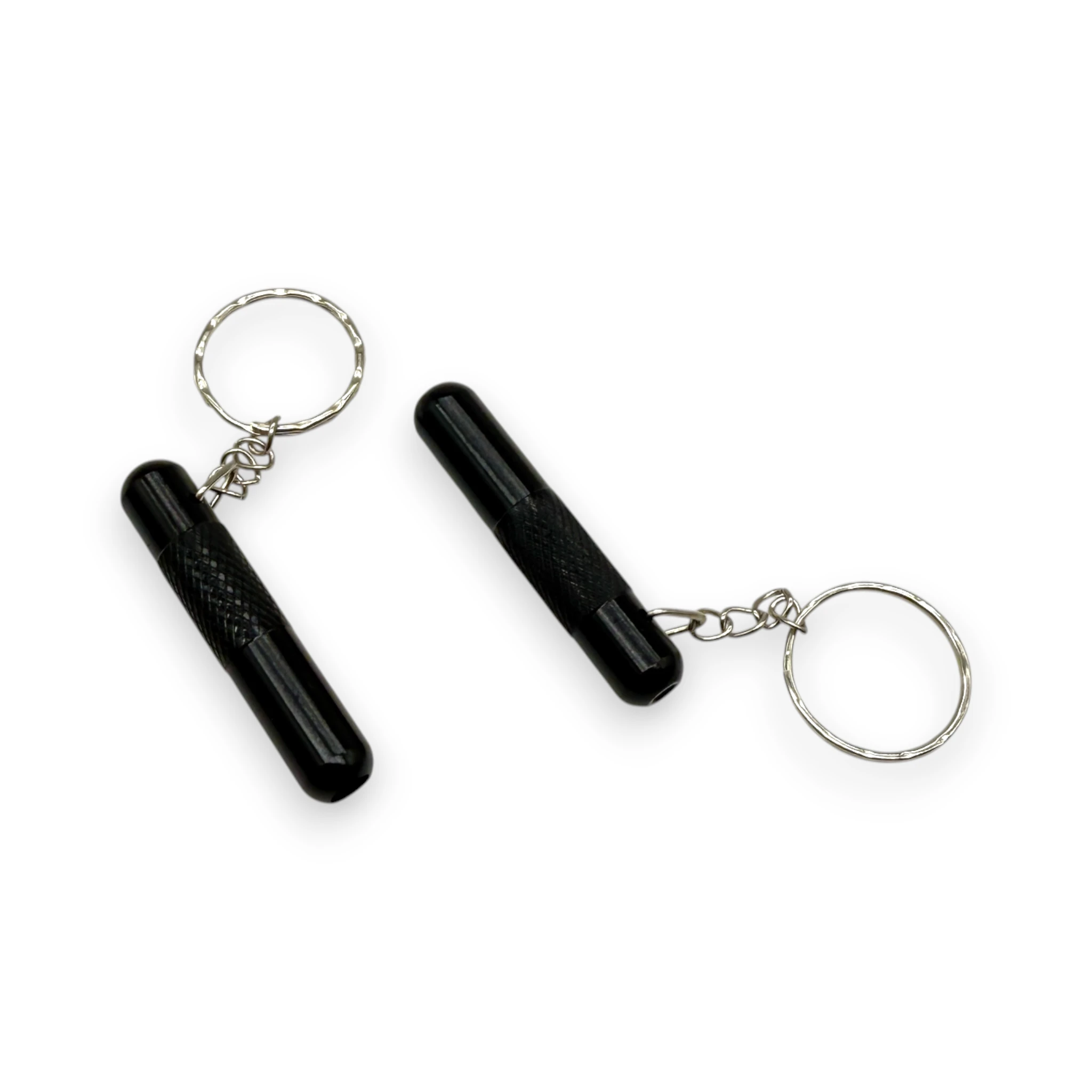 Aluminium-Ziehröhrchen mit Schlüsselanhänger (50mm, Schwarz) – Kompakt & Praktisch -  from DieBallerei