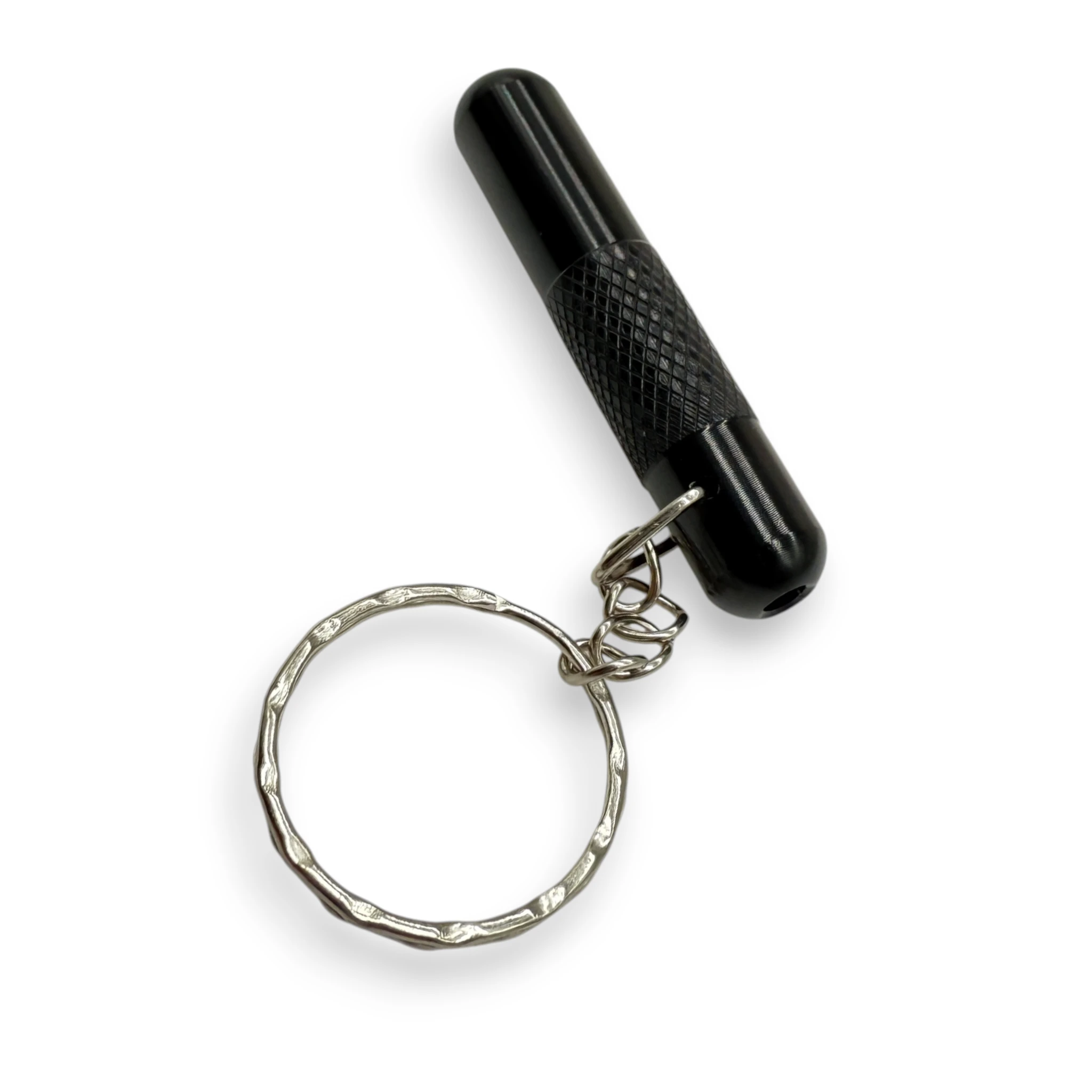 Aluminium-Ziehröhrchen mit Schlüsselanhänger (50mm, Schwarz) – Kompakt & Praktisch -  from DieBallerei