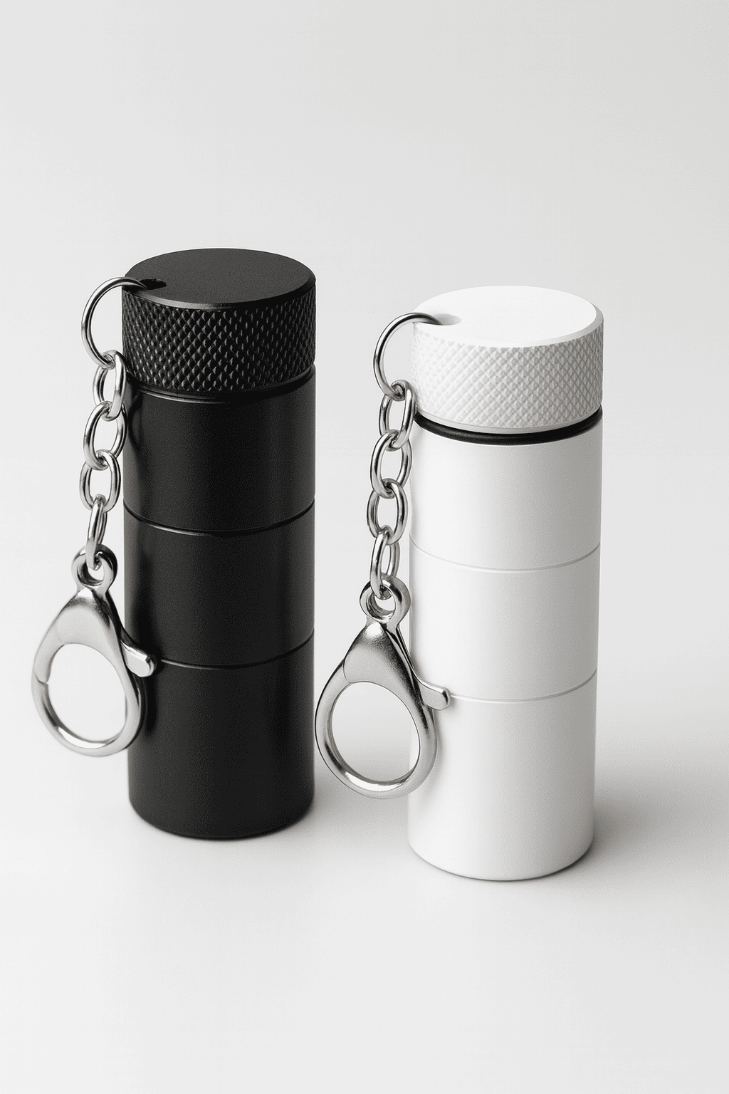 🖤 Aluminium Teleskop-Löffel im Schlüsselanhänger-Format - Schwarz