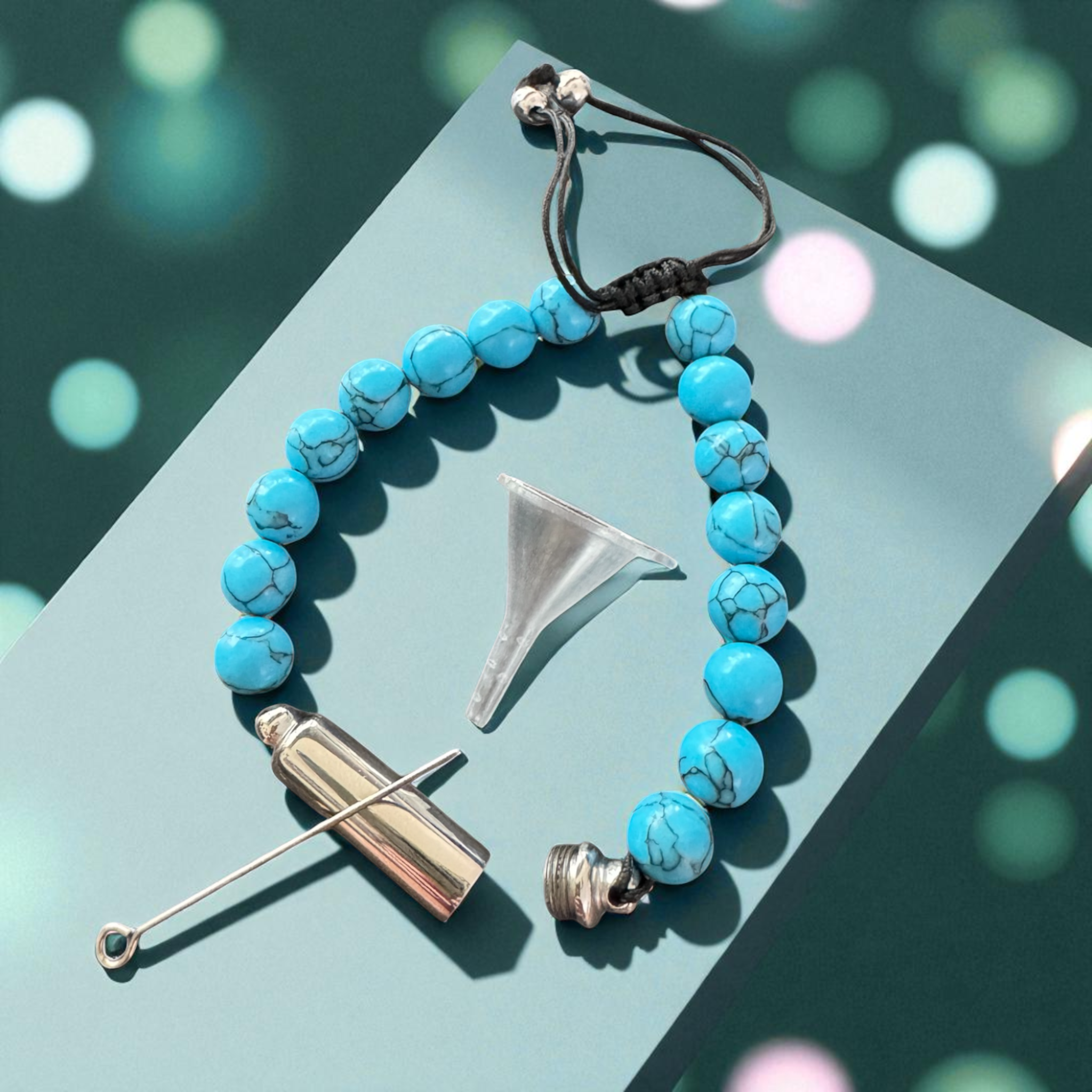 Armband TURQUOISE SECRET – mit Versteck und füllbarer Kapsel Stil