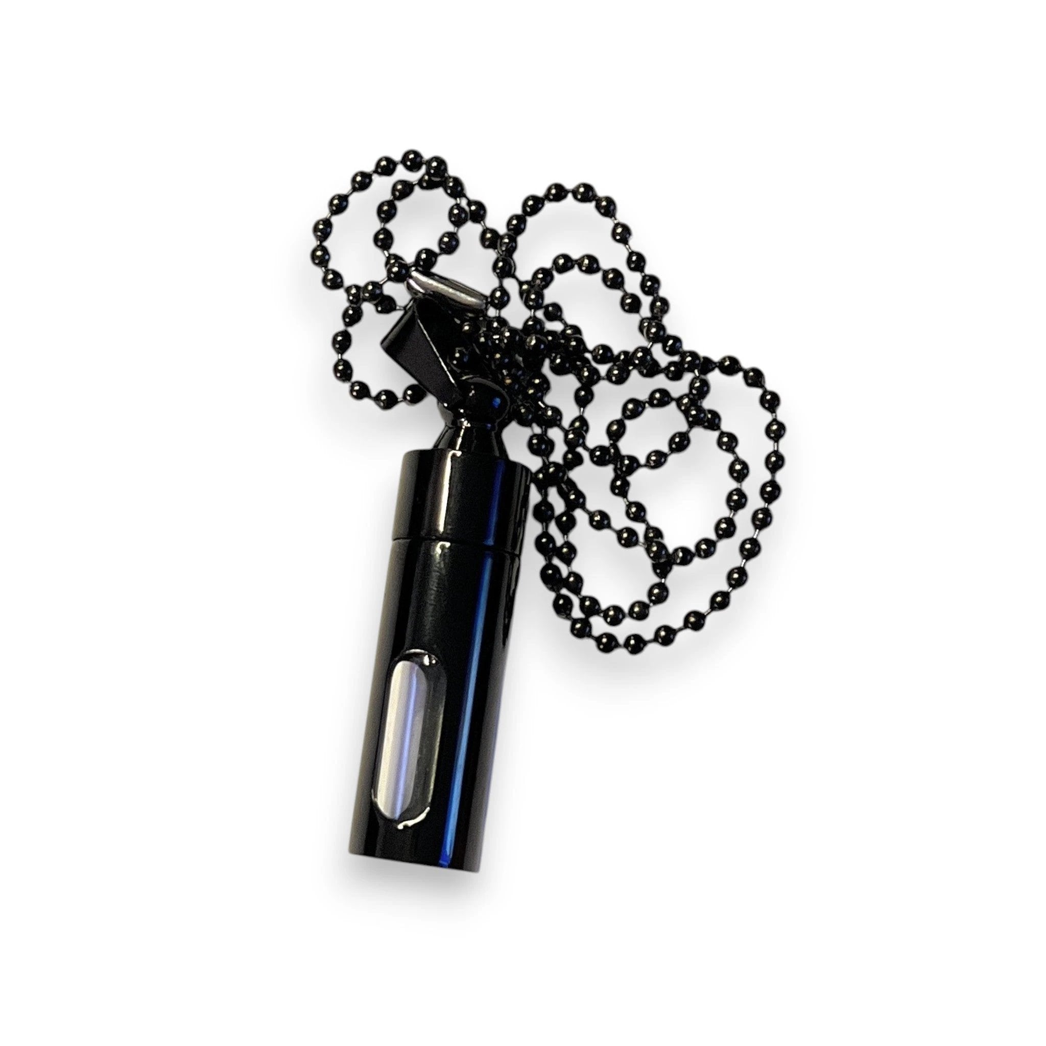 Edle Halskette mit verschließbarer Pillenbox – Schwarz Transparent -  from DieBallerei