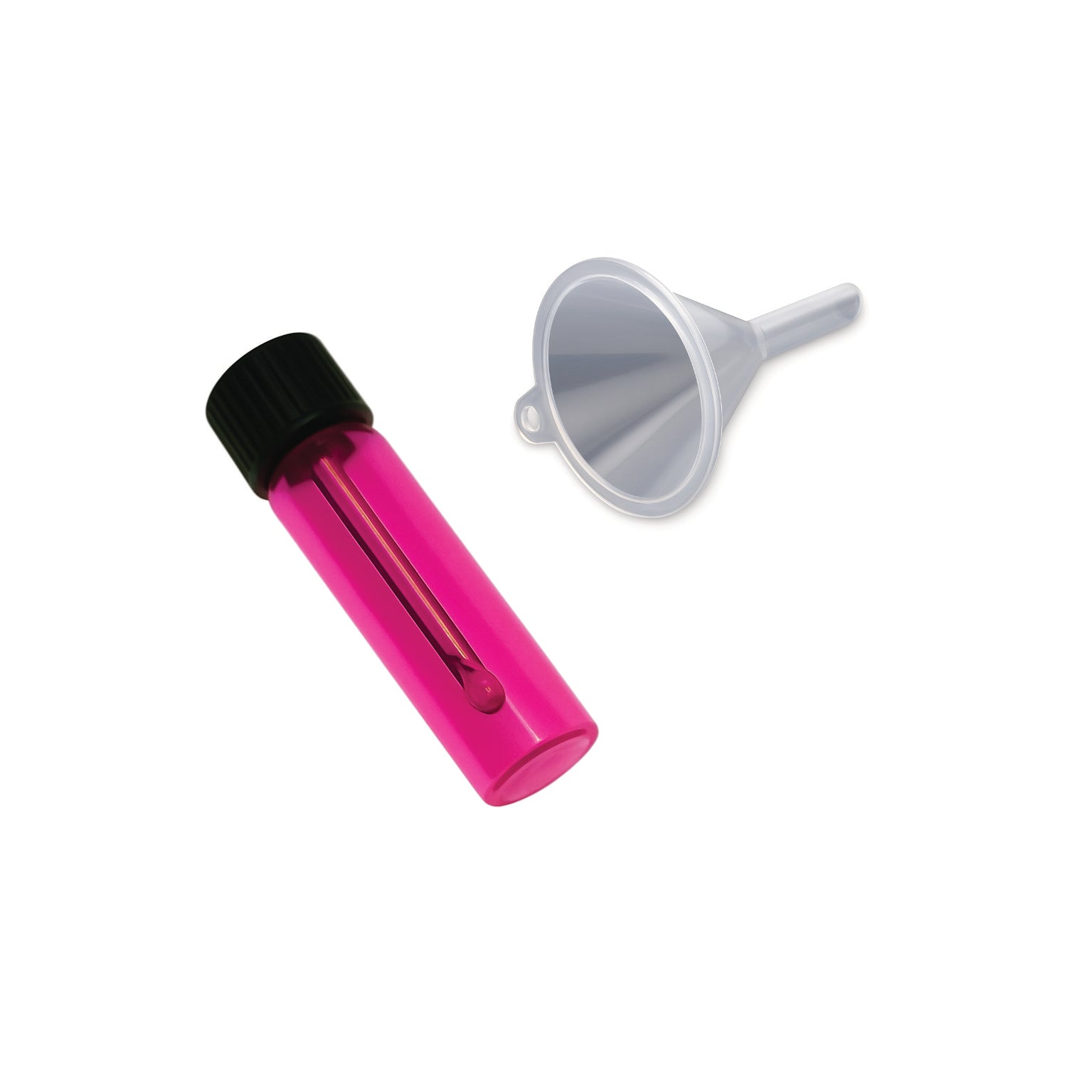 Baller-Fläschchen mit Teleskoplöffel & Mini-Trichter – MagentaPink