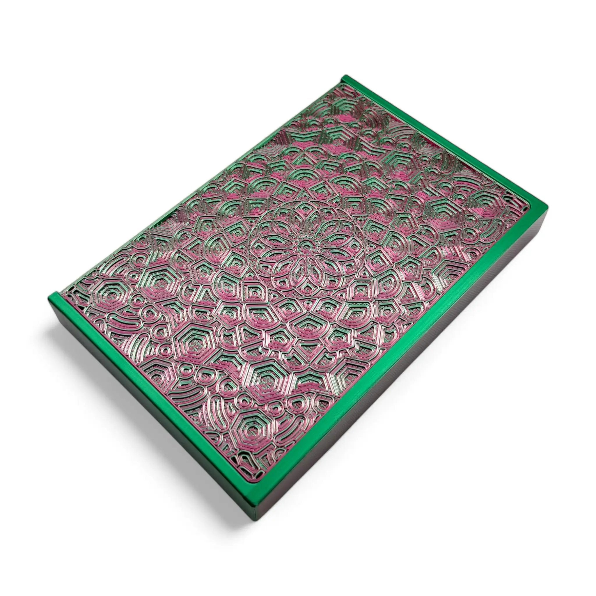 Baller-Box XL Everlasting Fractals inkl. integriertem Spiegel, 2x Röhrchen und Hack-Karten Rot / Grün -  from DieBallerei