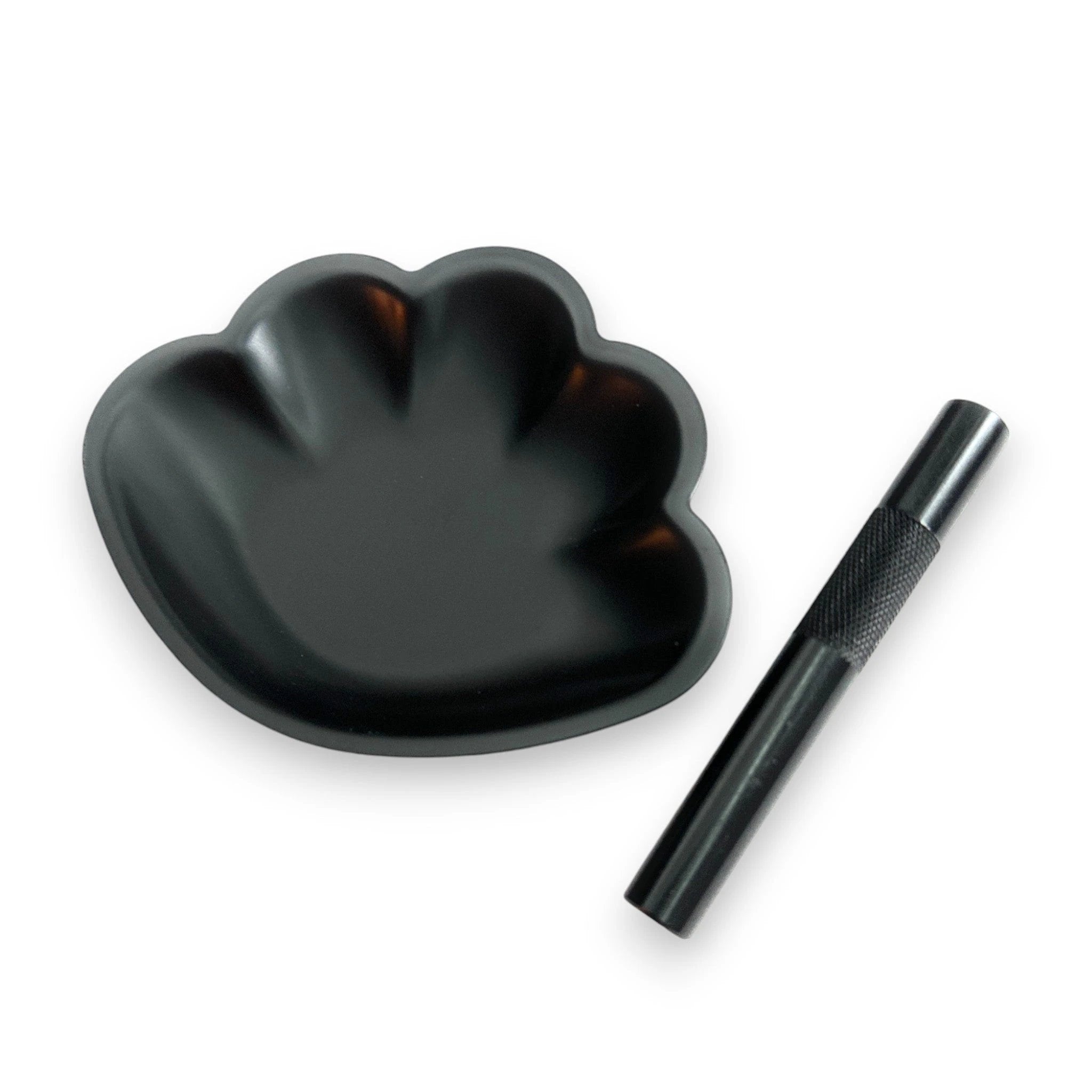 Muschel Metall Brettchen – Edle Ziehunterlage inkl. Röhrchen in Schwarz -  from DieBallerei