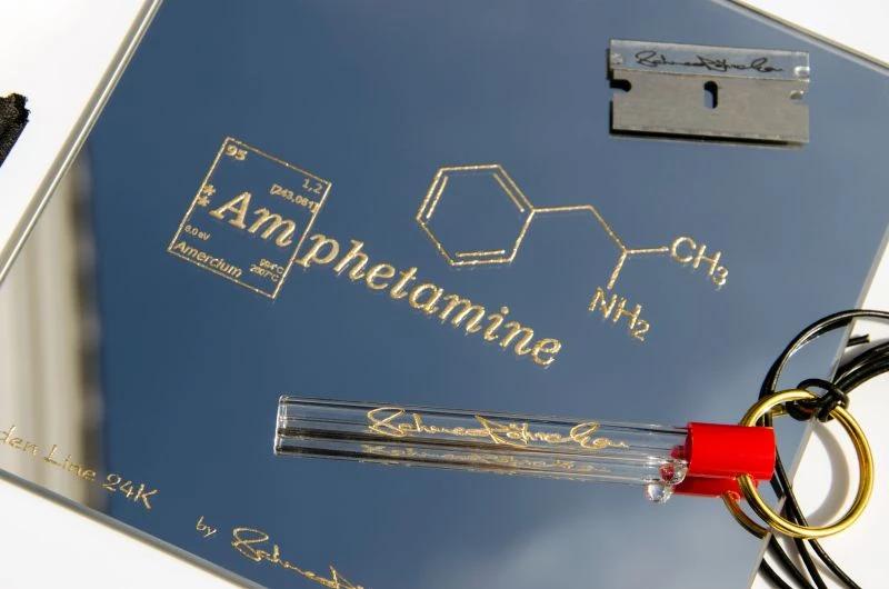 Das SchneeRöhrchen Set – Golden Line Limited Edition ✨ BB-Style Amphetamine mit Molekül -  from DieBallerei