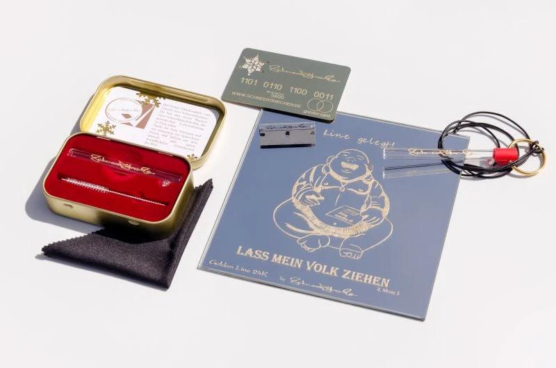 Das SchneeRöhrchen Set – Golden Line Limited Edition ✨ Buddha Edition -  from DieBallerei