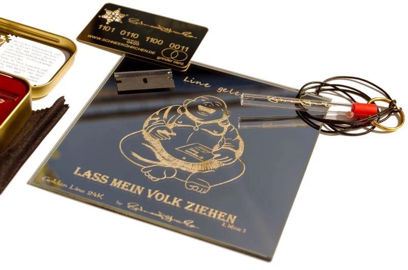 Das SchneeRöhrchen Set – Golden Line Limited Edition ✨ Buddha Edition - from DieBallerei