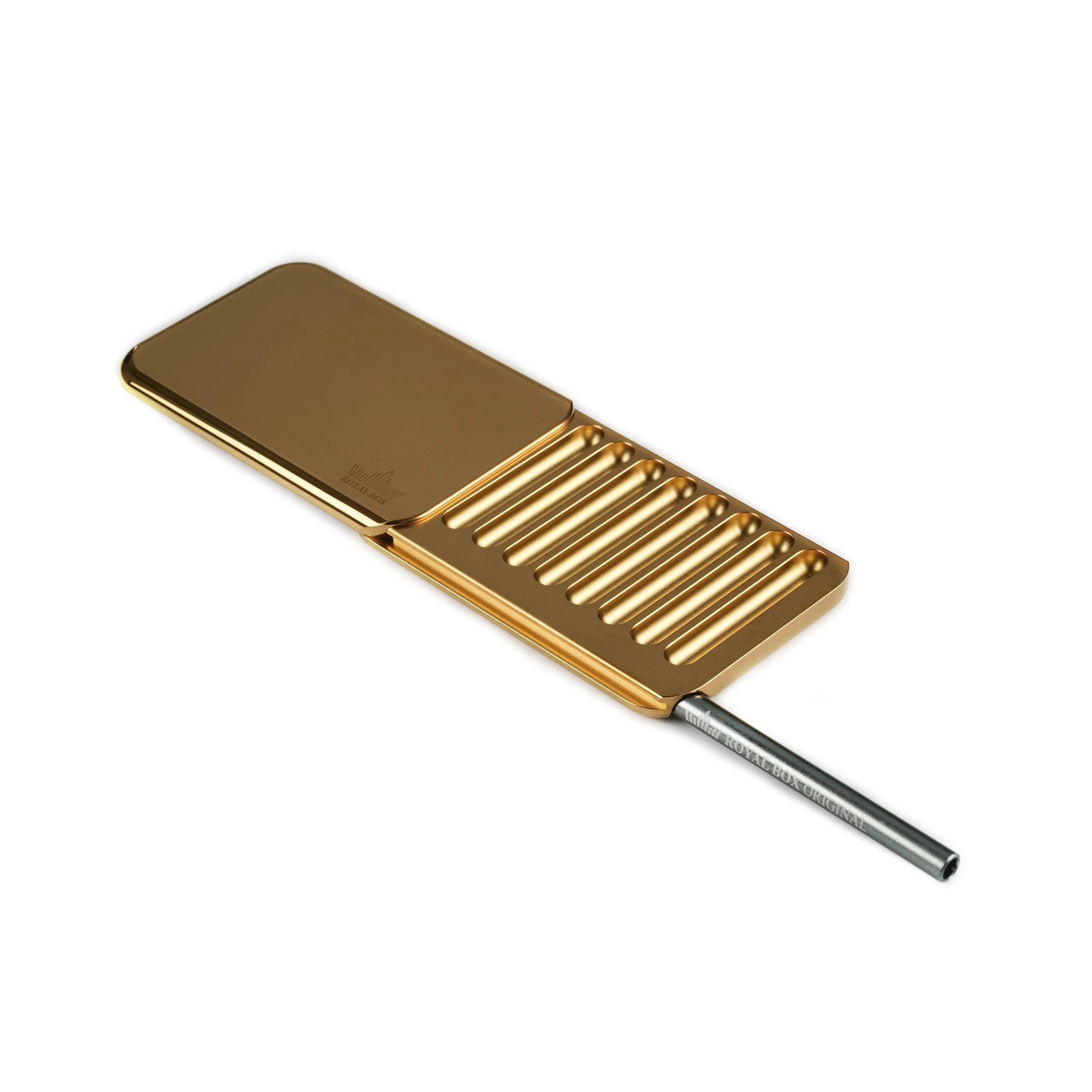 Die B52 Royal Box Anniversary Gold Edition 23,75 Karat Platin Gold Cover – Stilvolle Aufbewahrung in Perfektion inkl. integriertem Röhrchen -  from DieBallerei