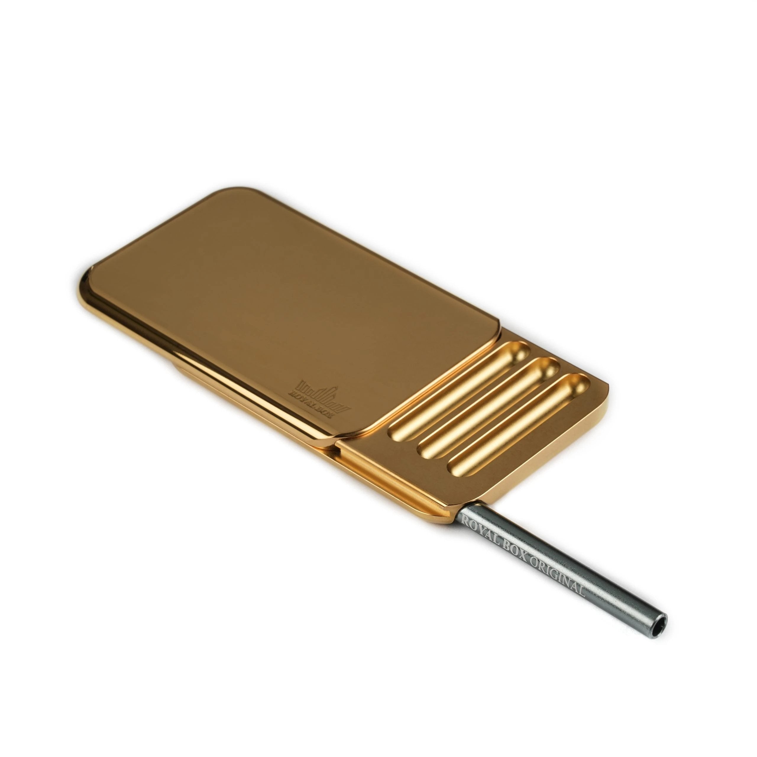 Die B52 Royal Box Anniversary Gold Edition 23,75 Karat Platin Gold Cover – Stilvolle Aufbewahrung in Perfektion inkl. integriertem Röhrchen -  from DieBallerei