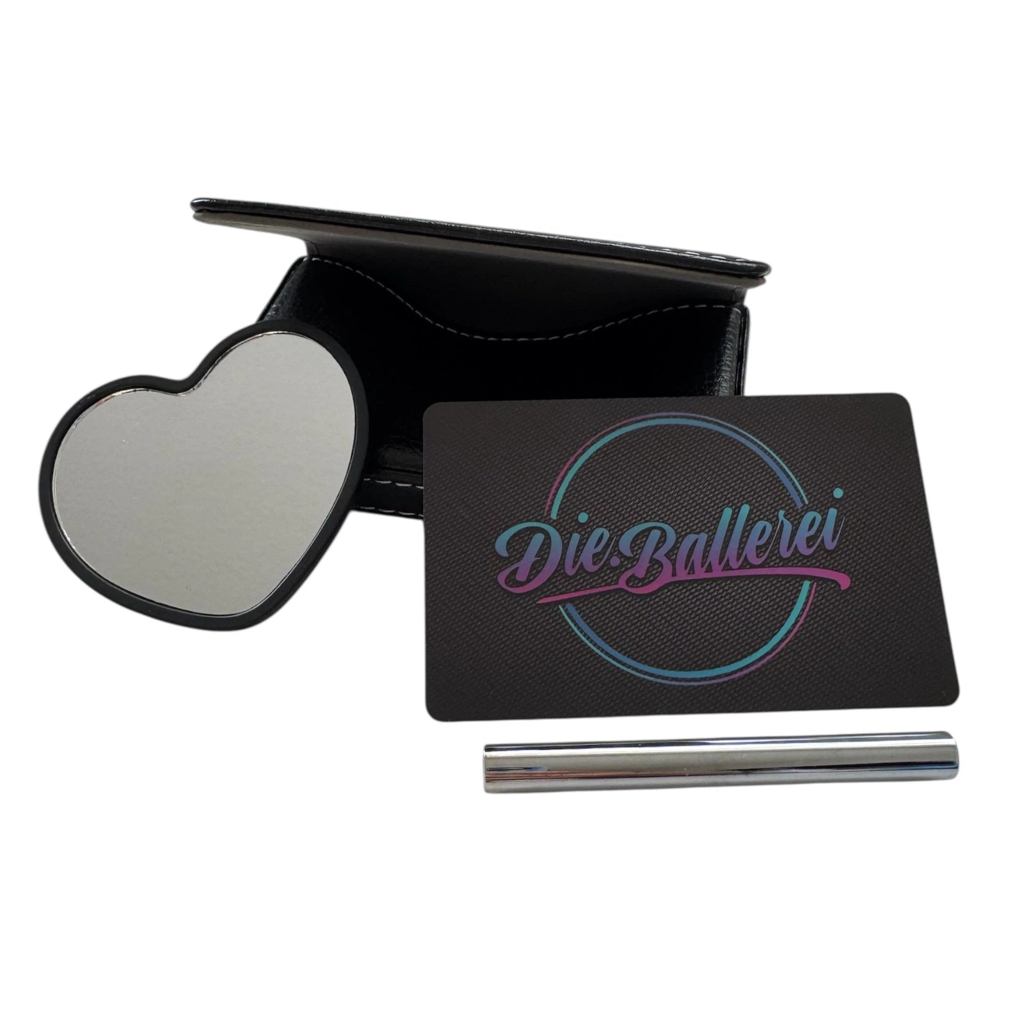 Diskretes Hack-Set im Etui – Herzspiegel, Alu-Röhrchen & Carbonlook-Karte -  from DieBallerei