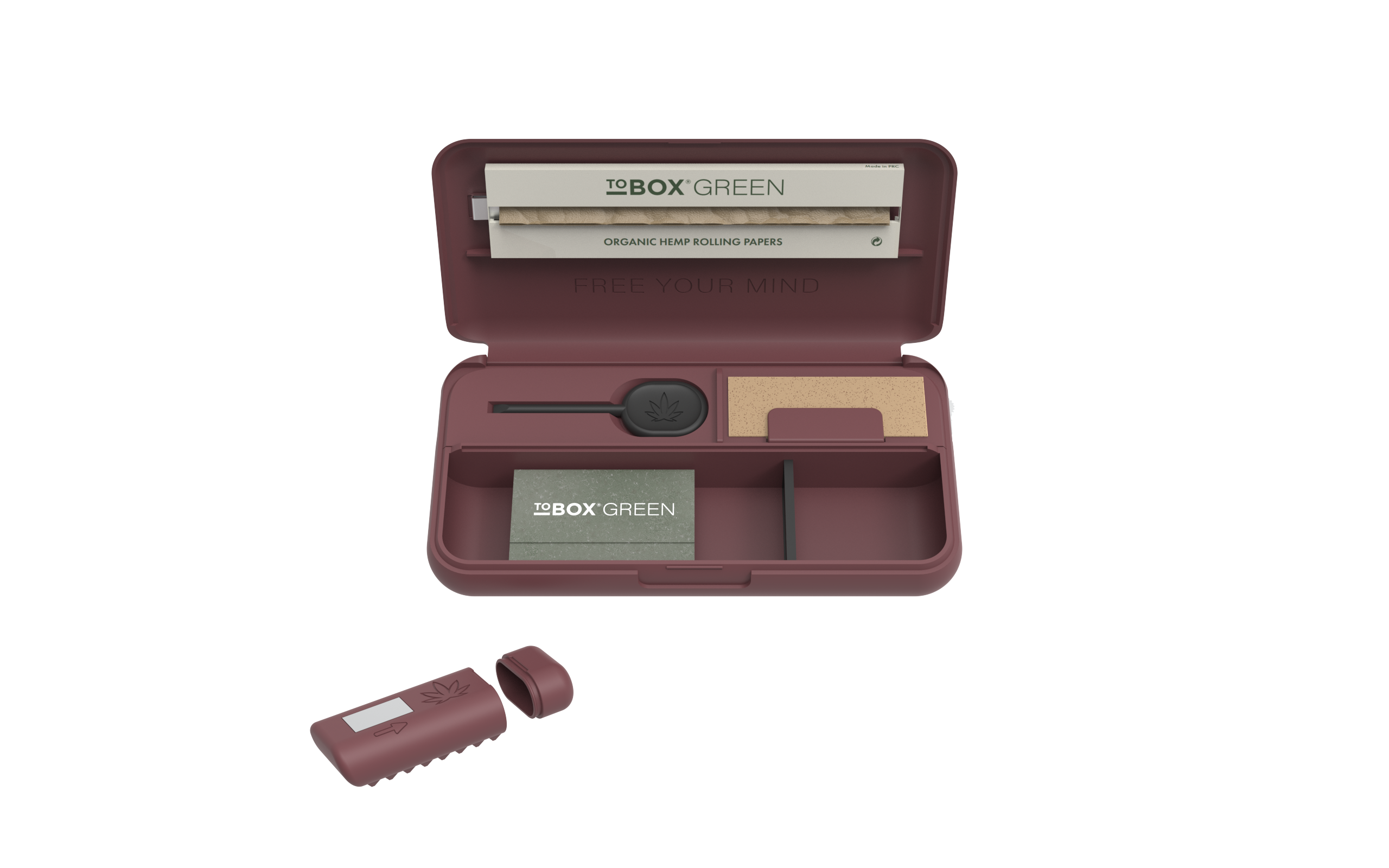 ToBOX GREEN – Die perfekte TO GO-Lösung! Rolling & Grinder in 5 Farben - Schnupftabakdose from DieBallerei