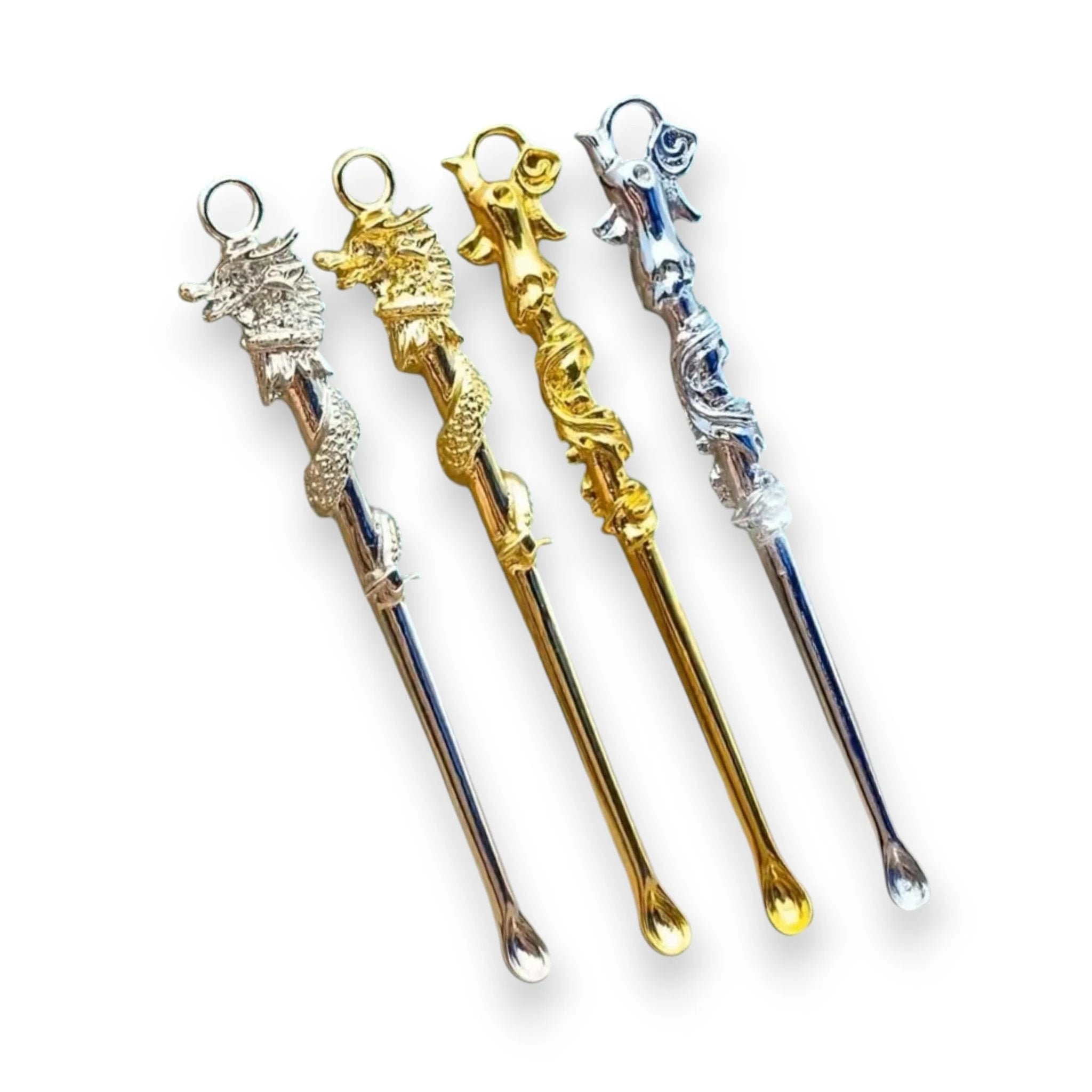 Mini Löffel Drachen & Phönix in Gold oder Silber mit Ring -  from DieBallerei