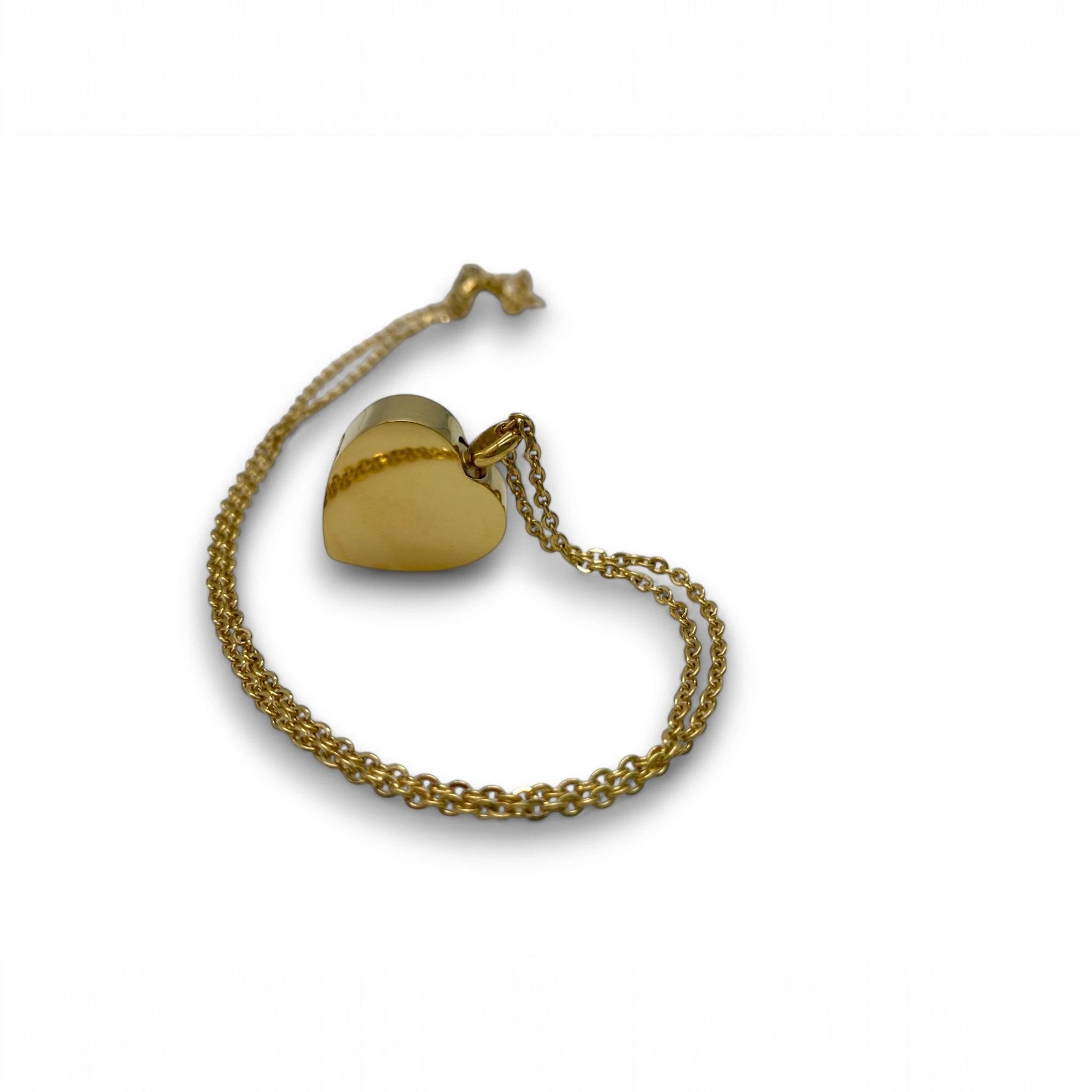 Goldene Kette mit befüllbarem Herz-Anhänger & Mini Trichter - Anhänger from DieBallerei