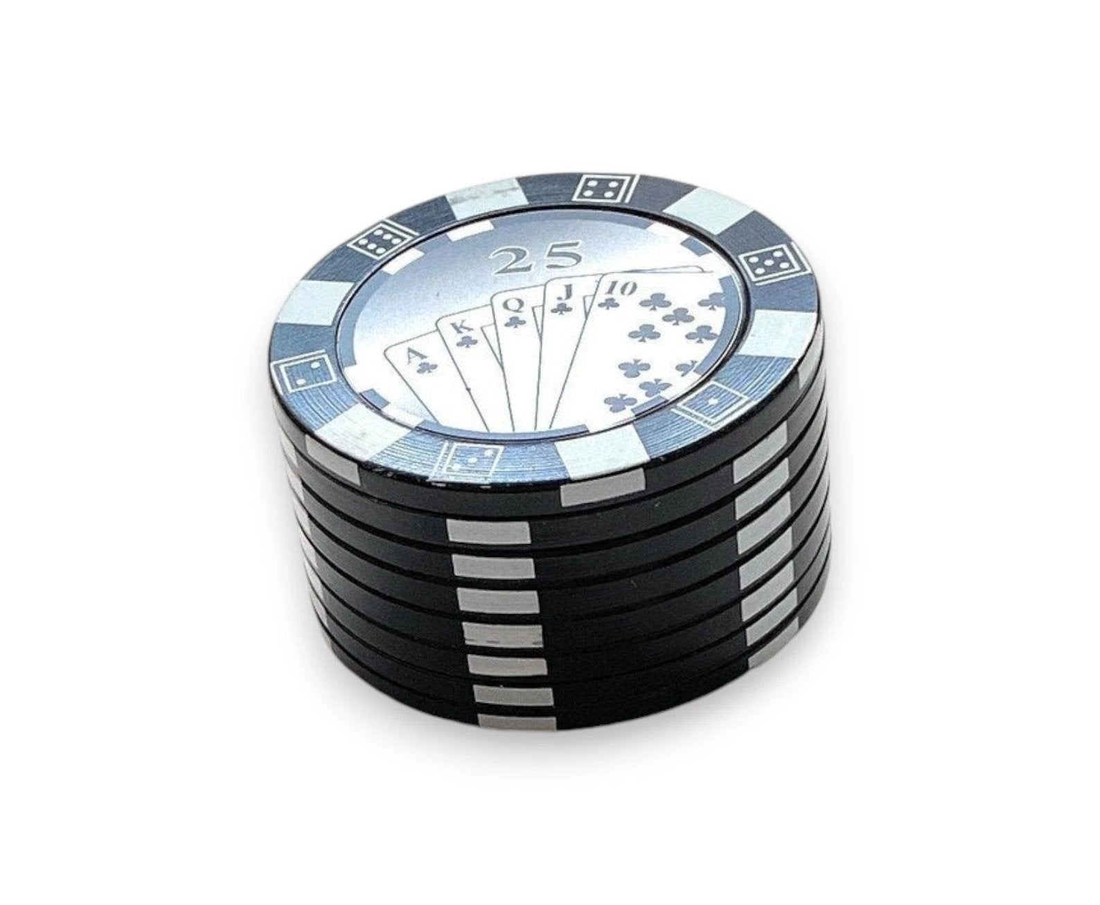 Grinder "Poker Chip" Schwarz 45mm – Stilvoll, Kompakt & Funktional -  from DieBallerei