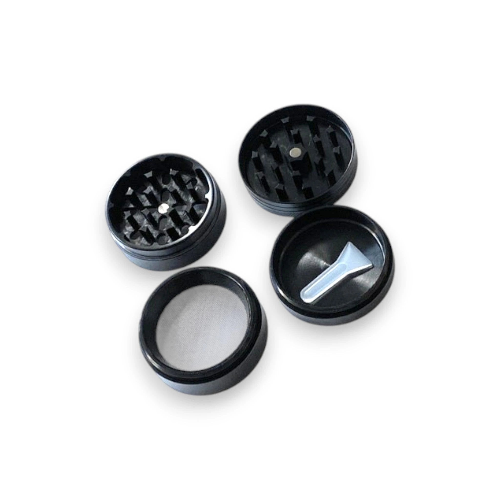 Schwarzer Aluminium-Grinder 50mm – Kompakt, Robust & Effizient -  from DieBallerei