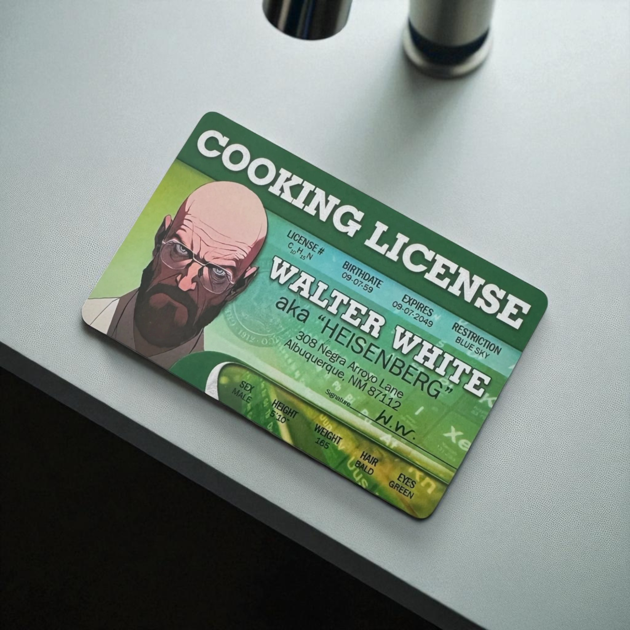 HACK-Karte "COOKING LICENSE" Heisenberg/Walter White Style