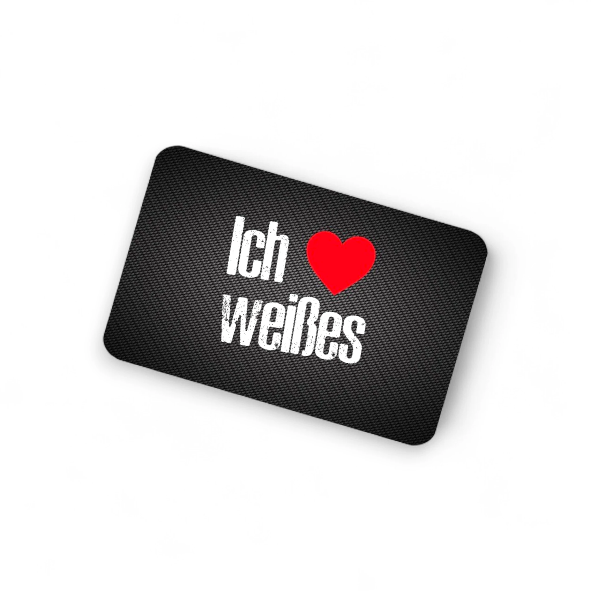 Hack-Karte „Ich liebe weißes“ im Carbon-Look – Stilvoll & langlebig -  from DieBallerei