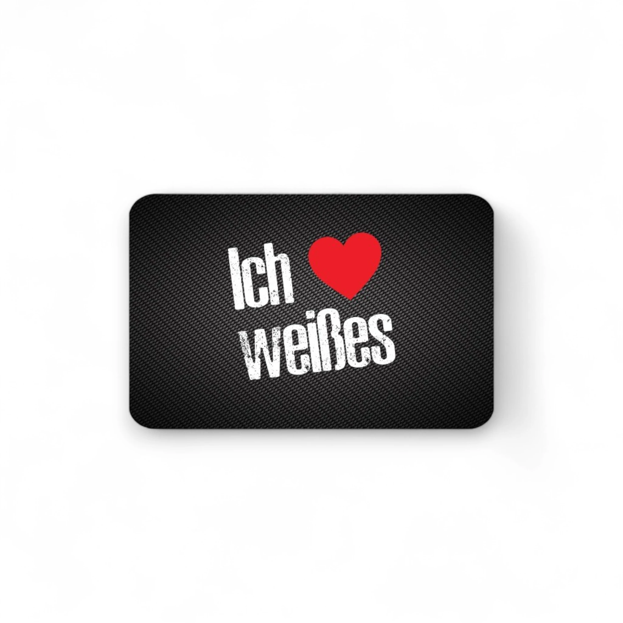 Hack-Karte „Ich liebe weißes“ im Carbon-Look – Stilvoll & langlebig -  from DieBallerei