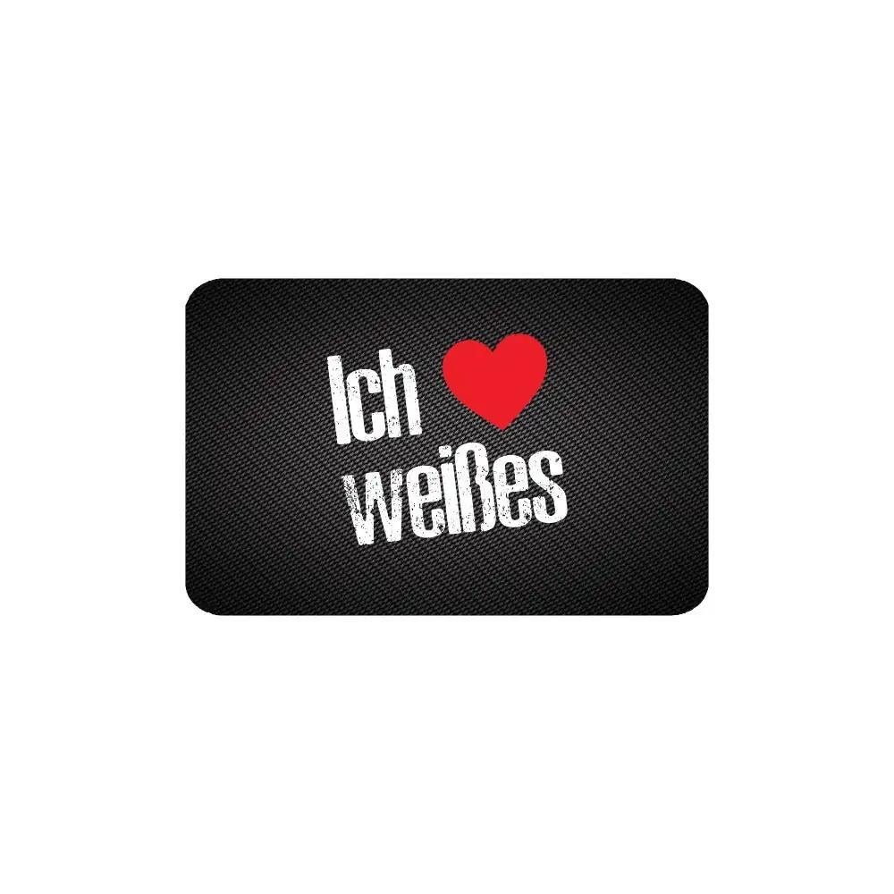 Hack-Karte „Ich liebe weißes“ im Carbon-Look – Stilvoll & langlebig -  from DieBallerei