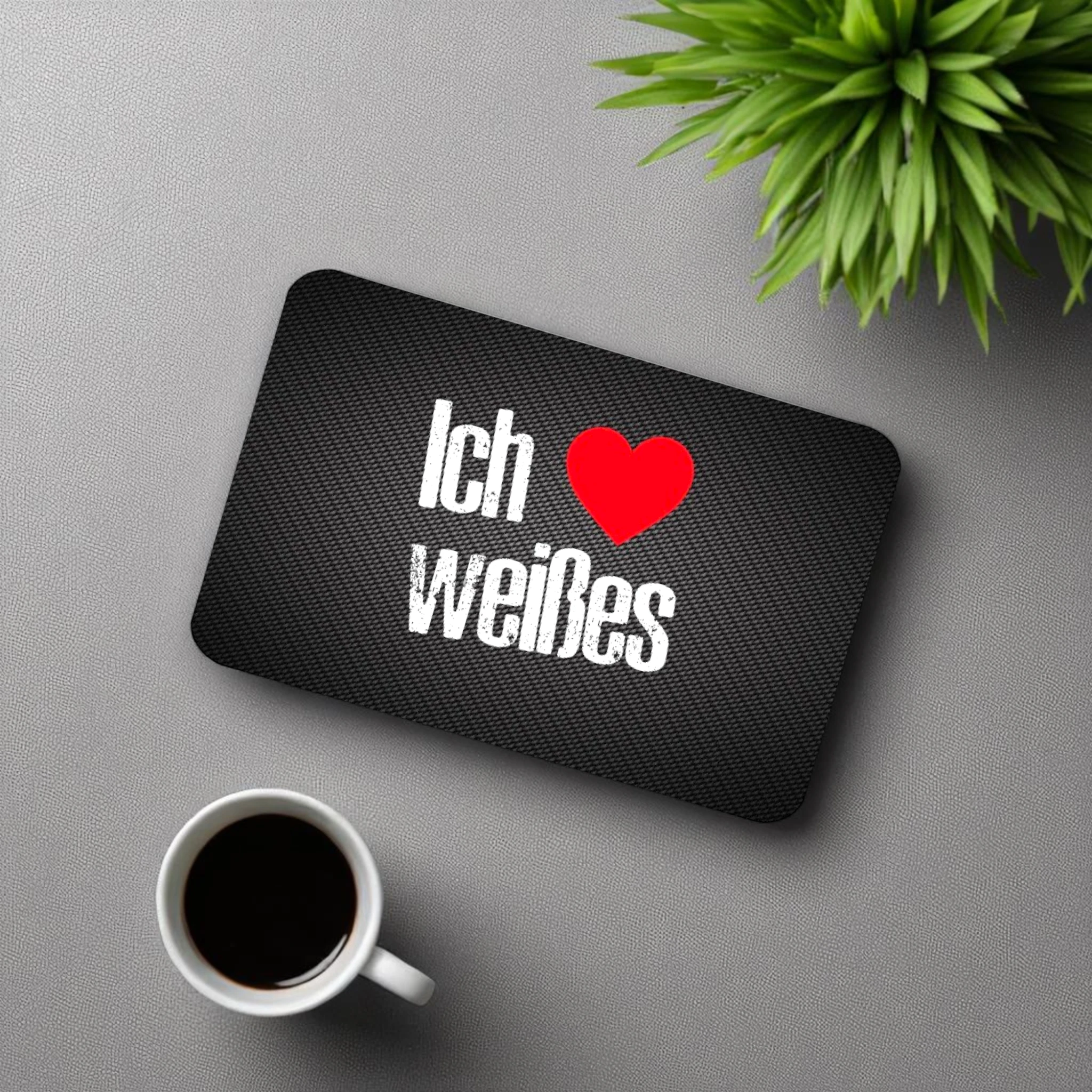 Hack-Karte „Ich liebe weißes“ im Carbon-Look – Stilvoll & langlebig -  from DieBallerei