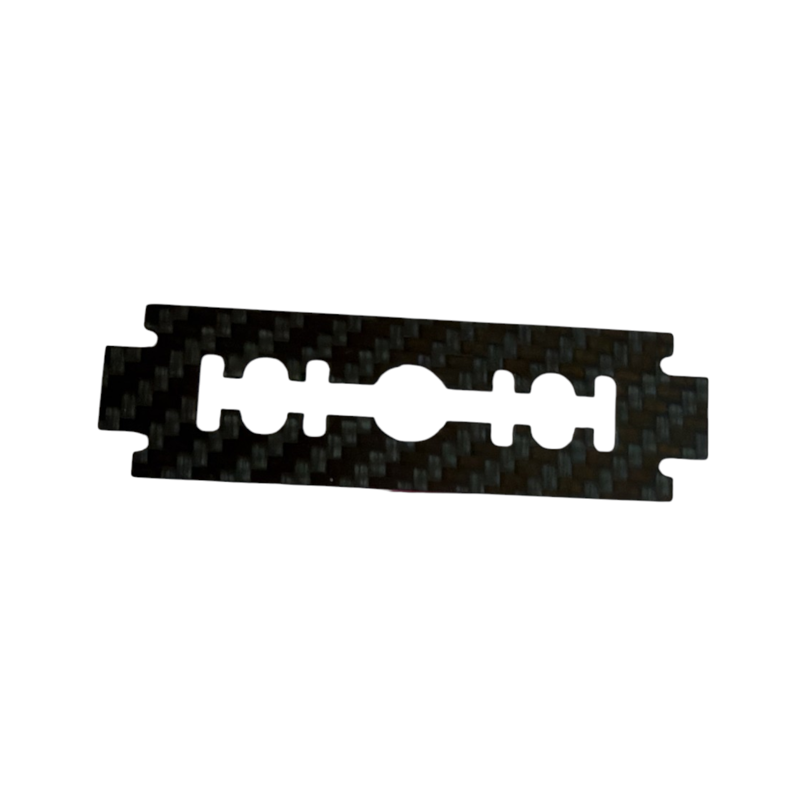Hack-Karte aus Carbon – Stylisches Rasierklingen-Design V2.0 - 8,5 x 2,5cm5
