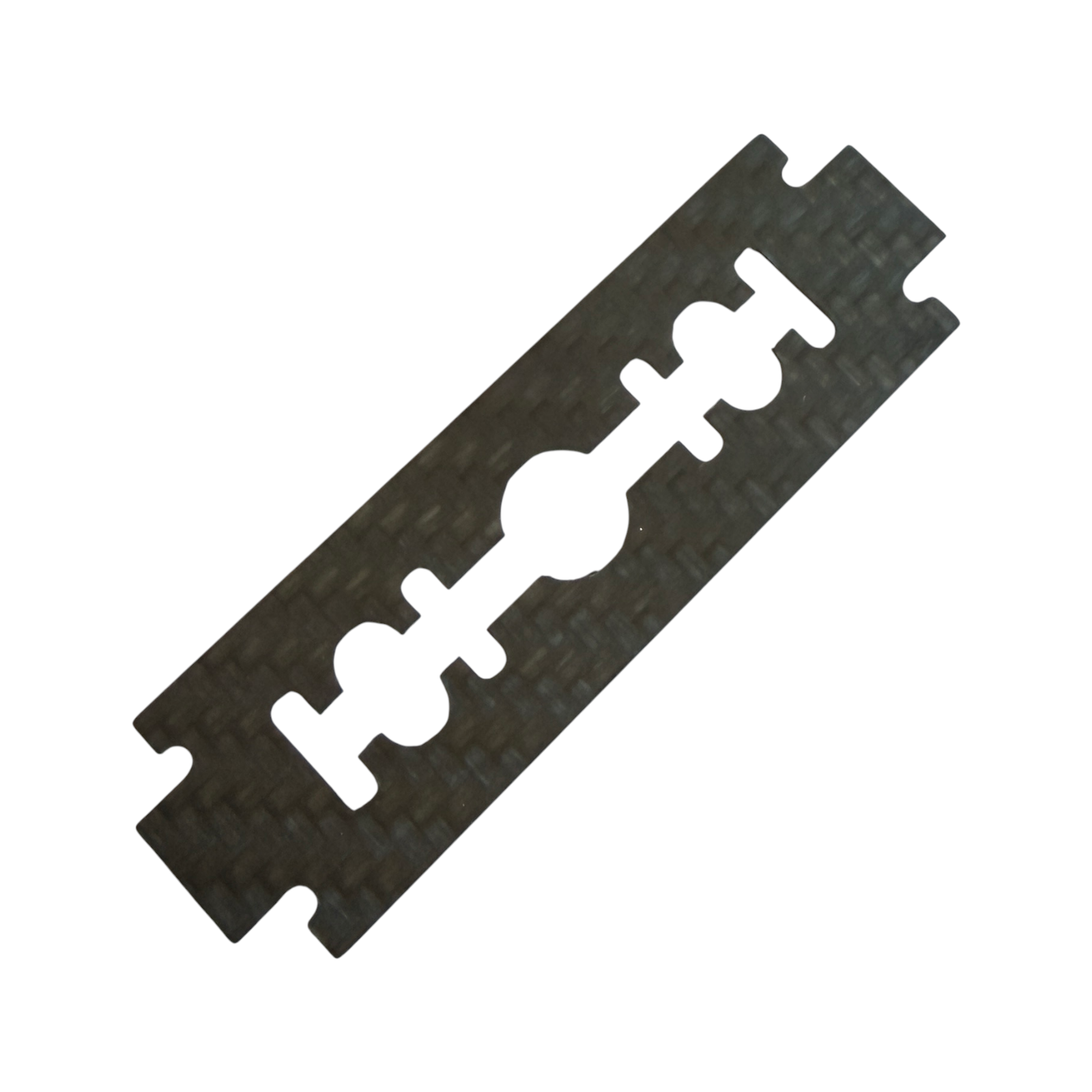 Hack-Karte aus Carbon – Stylisches Rasierklingen-Design V2.0 - 8,5 x 2,5cm5