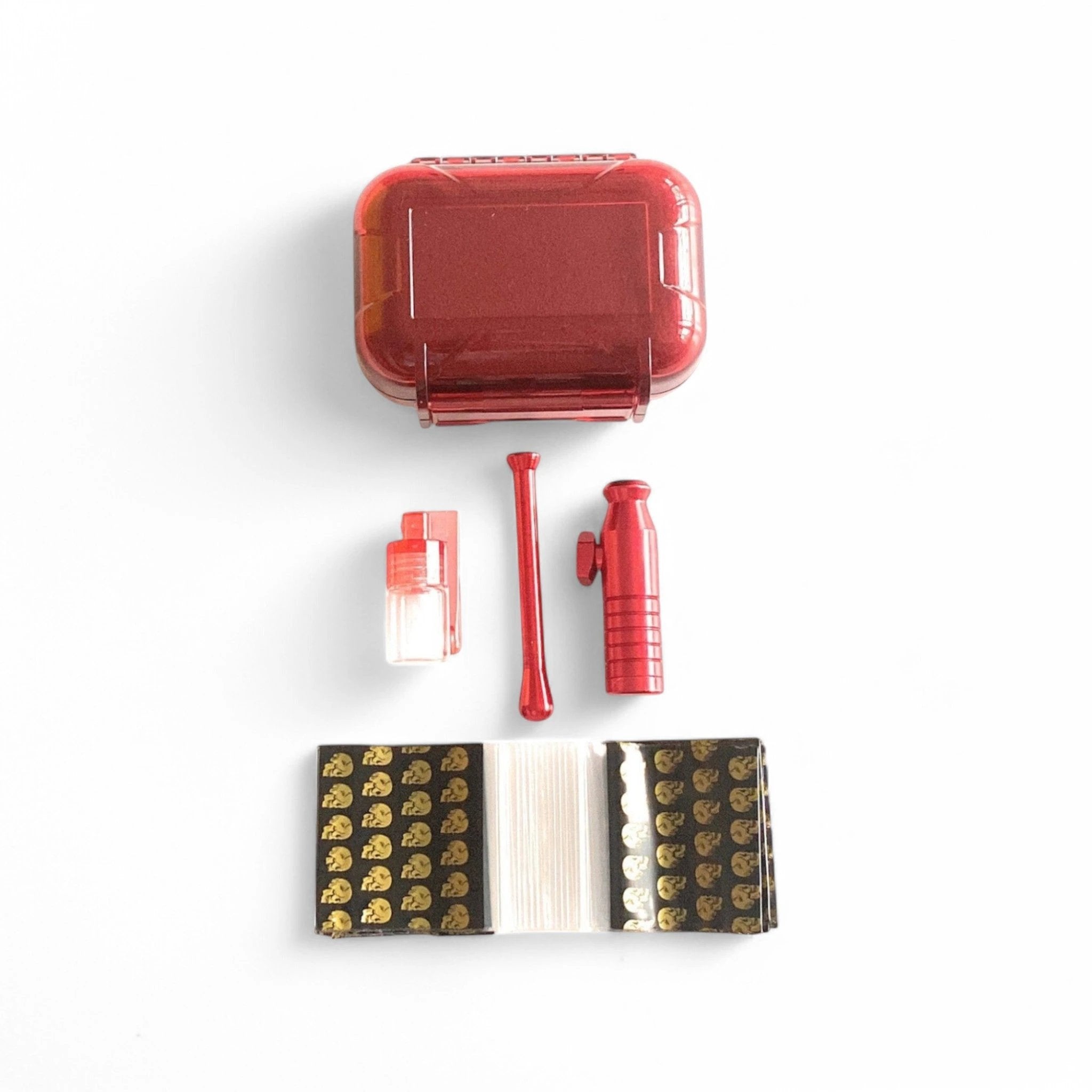 Hard Case Schnupftabak Set "Locker" Rot – Kompakt, Sicher & Immer Griffbereit -  from DieBallerei