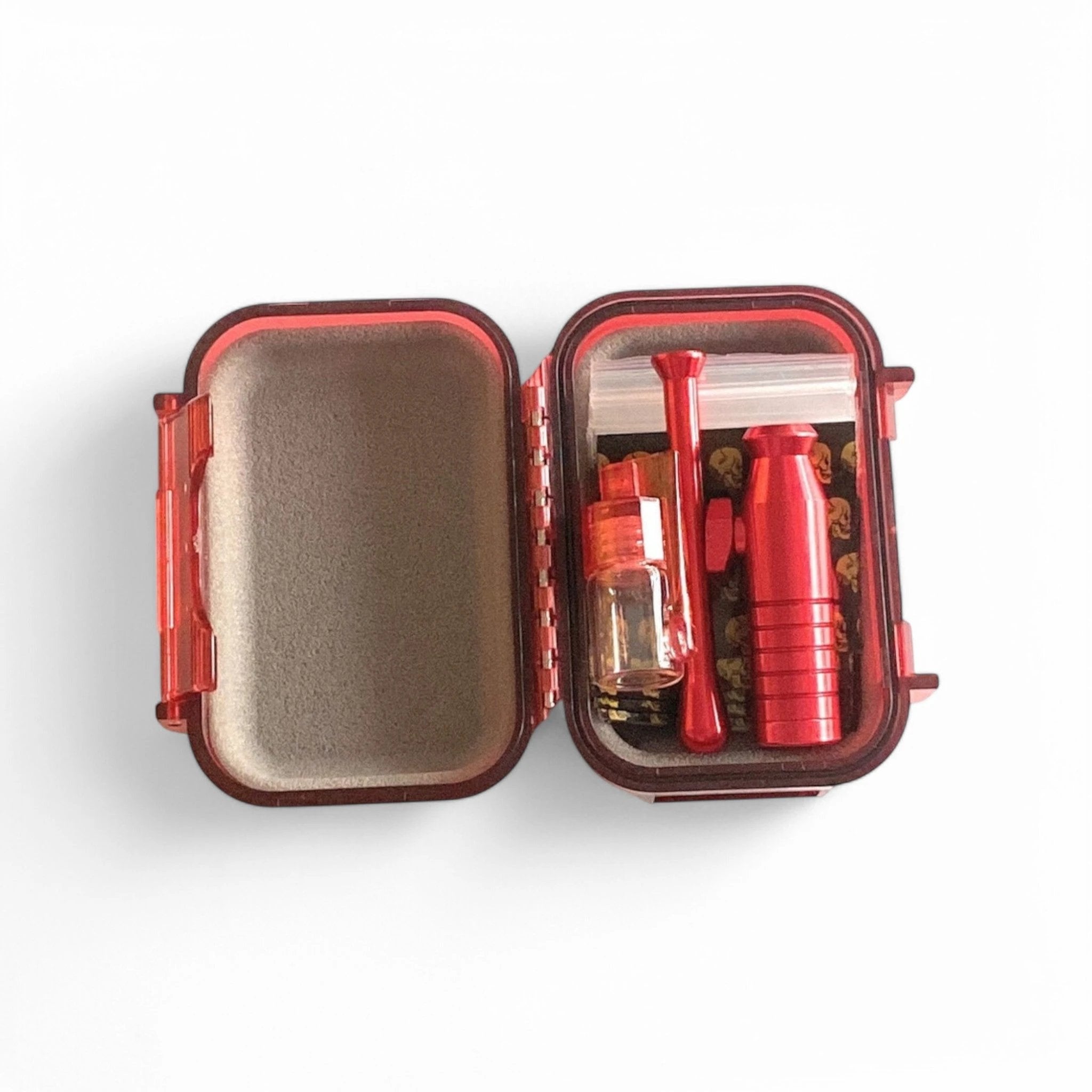 Hard Case Schnupftabak Set "Locker" Rot – Kompakt, Sicher & Immer Griffbereit -  from DieBallerei