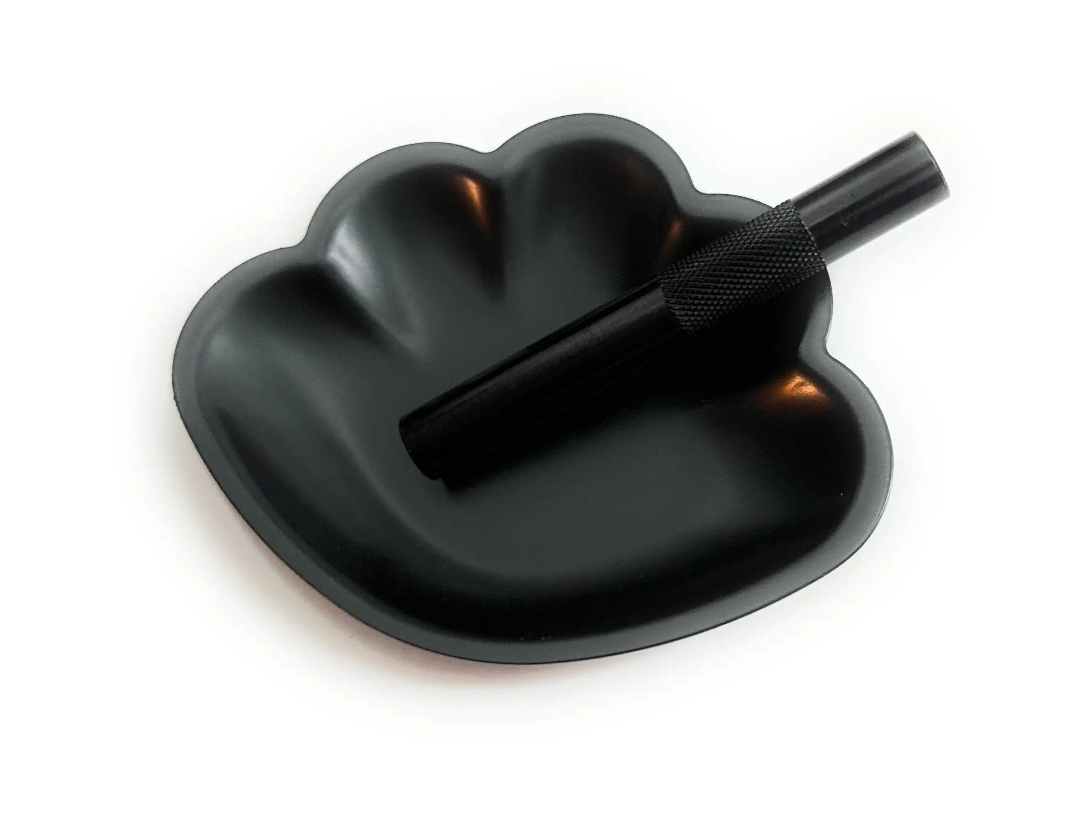 Muschel Metall Brettchen – Edle Ziehunterlage inkl. Röhrchen in Schwarz - from DieBallerei