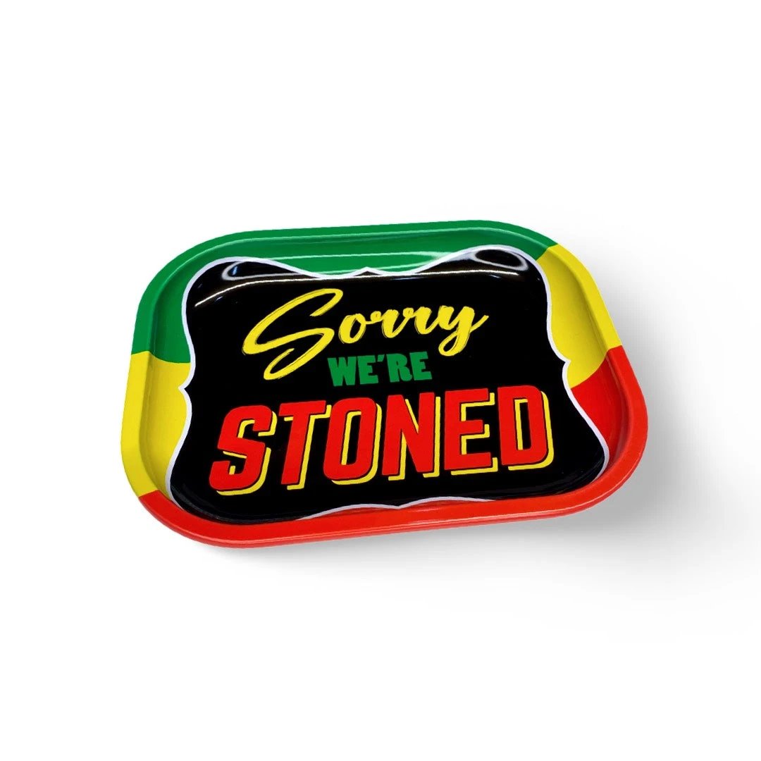Metall-Unterlage „Sorry we’re stoned“ – Stylisch & praktisch -  from DieBallerei