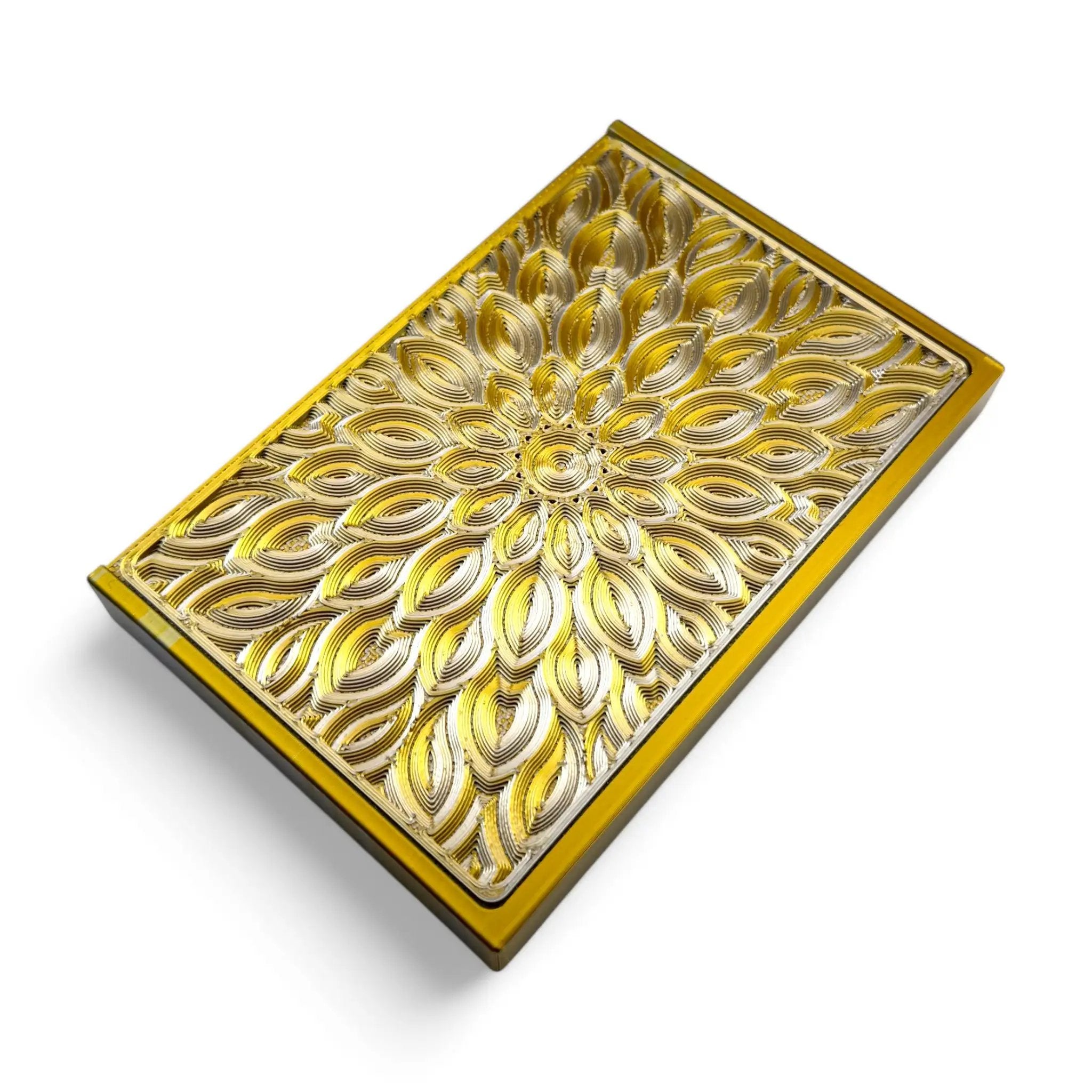 Baller-Box XL Infinity Blossom inkl. integriertem Spiegel, 2x Röhrchen und Hack-Karten Gold / Silber -  from DieBallerei