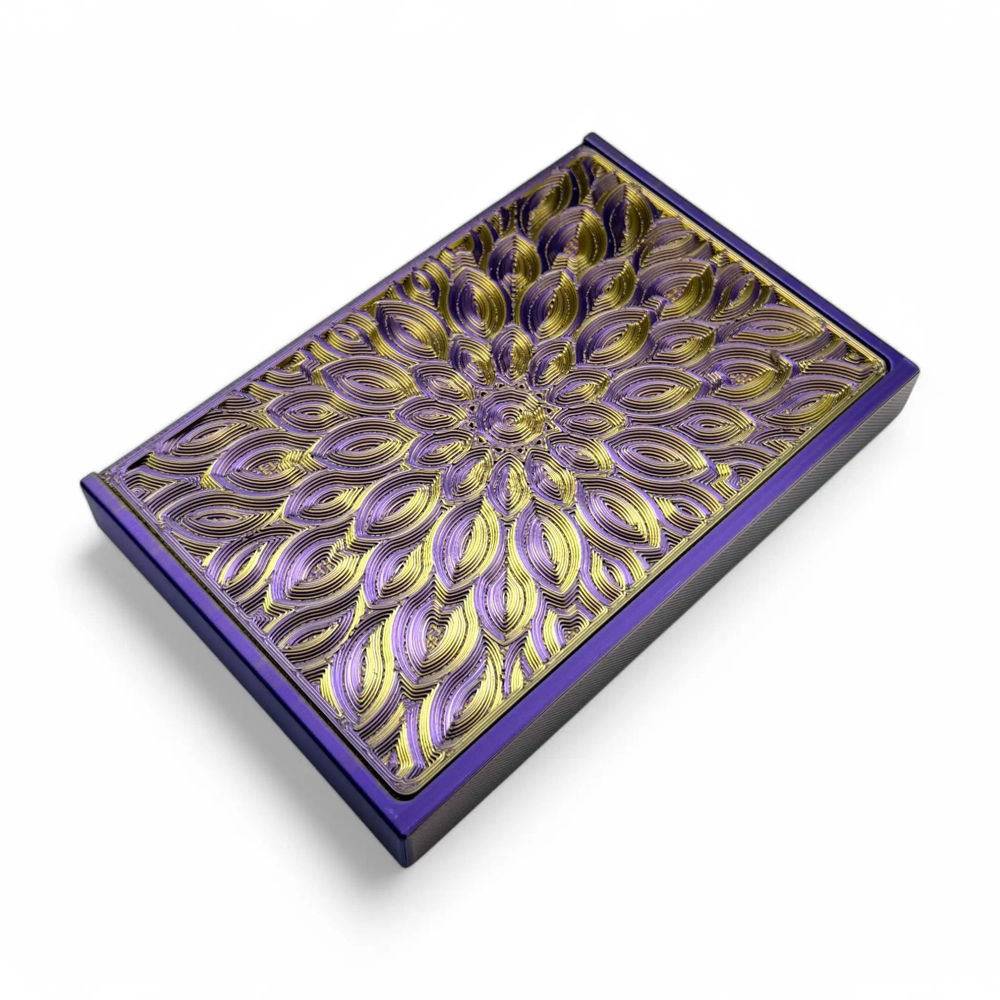 Baller-Box XL Infinity Blossom inkl. integriertem Spiegel, 2x Röhrchen und Hack-Karten Lila / Gold -  from DieBallerei