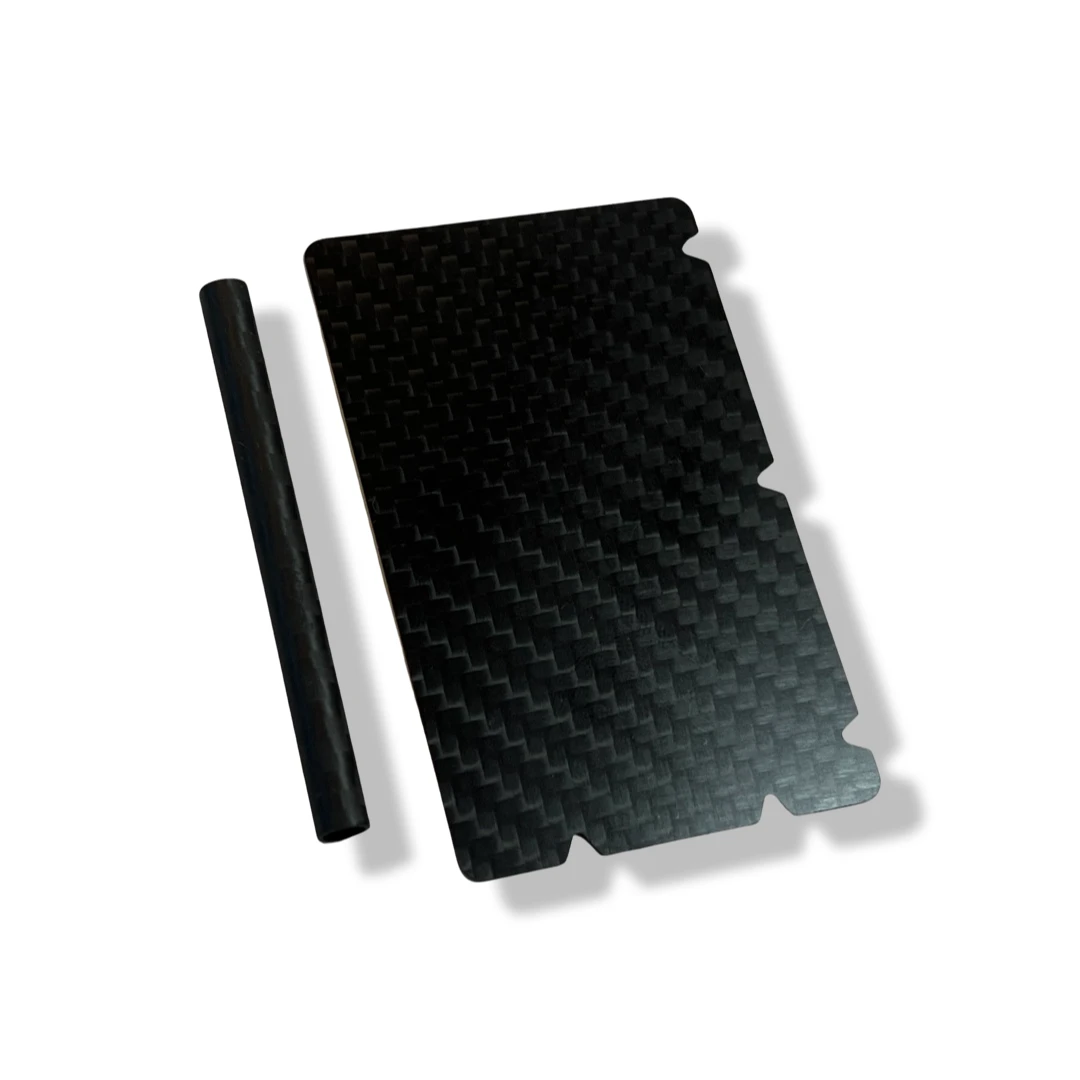 Carbon Röhrchen Set – Inkl. Hack-Karte mit 5 Einkerbungen -  from DieBallerei