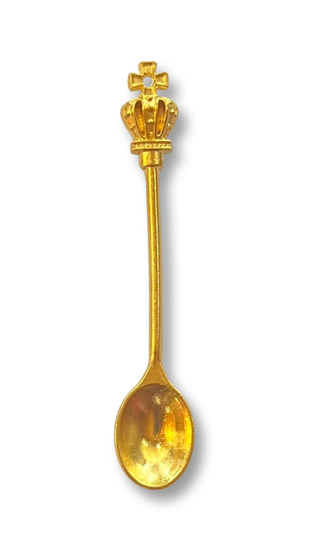 Mini Löffel mit Krone – 60mm, edles Design in Gold -  from DieBallerei