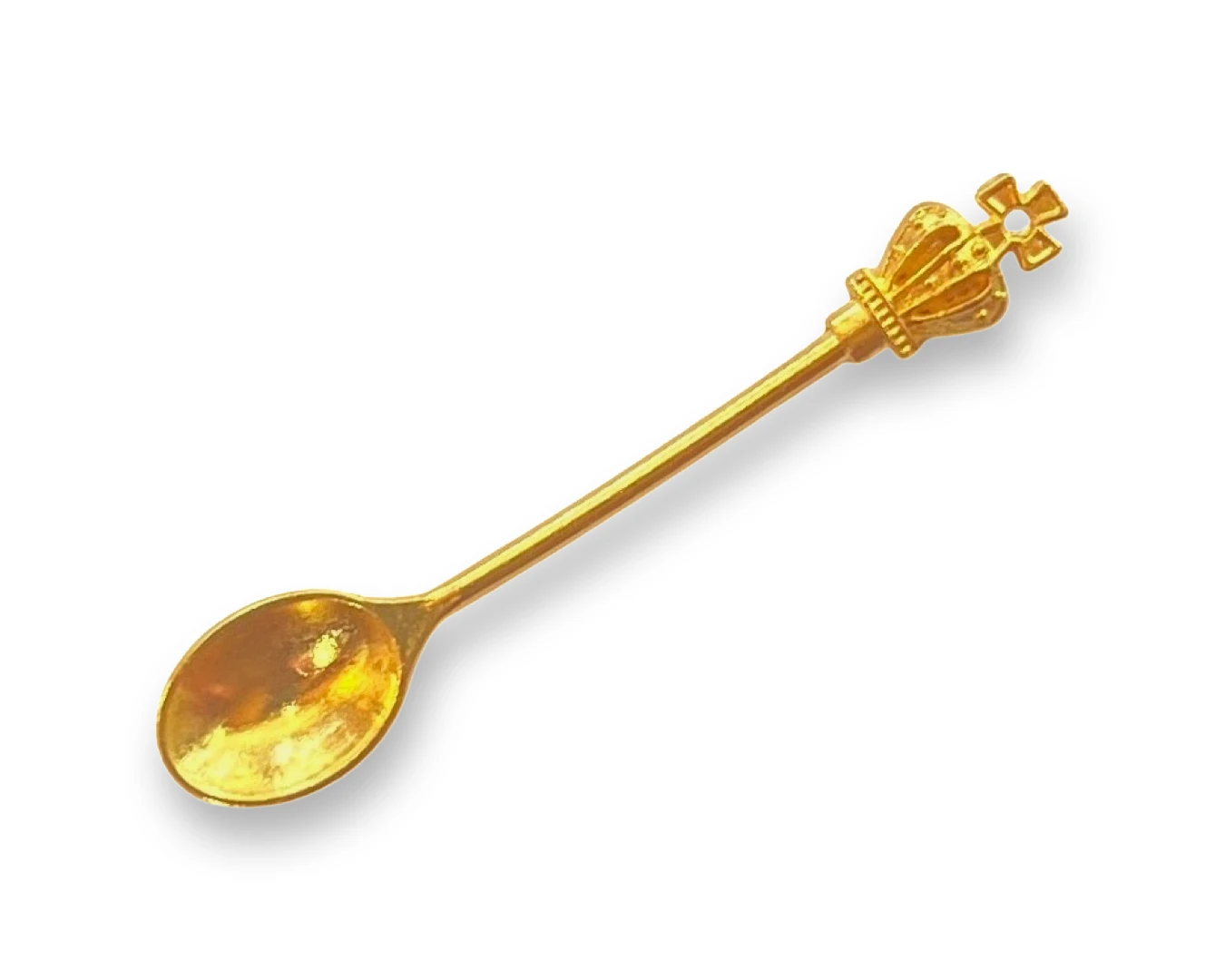 Mini Löffel mit Krone – 60mm, edles Design in Gold -  from DieBallerei