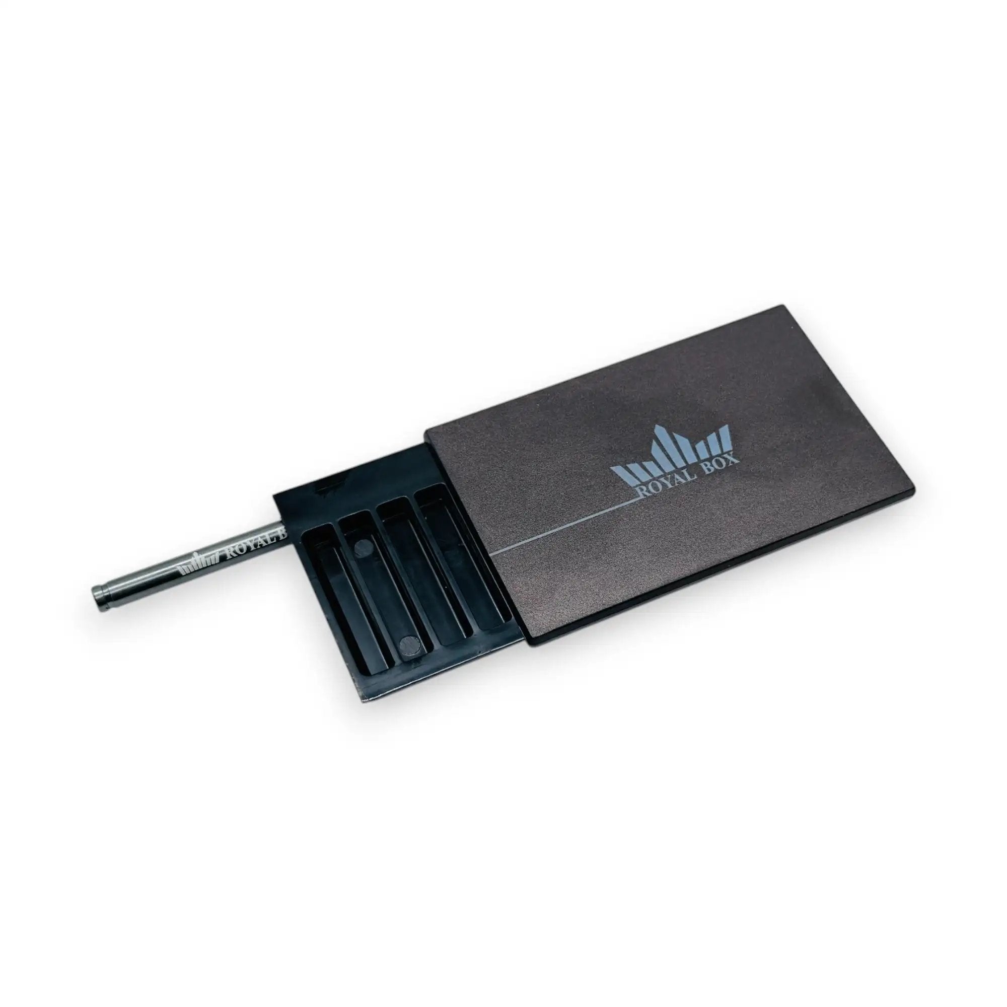 Royal Box Schwarz mit integriertem Röhrchen und Dosierer – Kompakt, Elegant & Vielseitig -  from DieBallerei