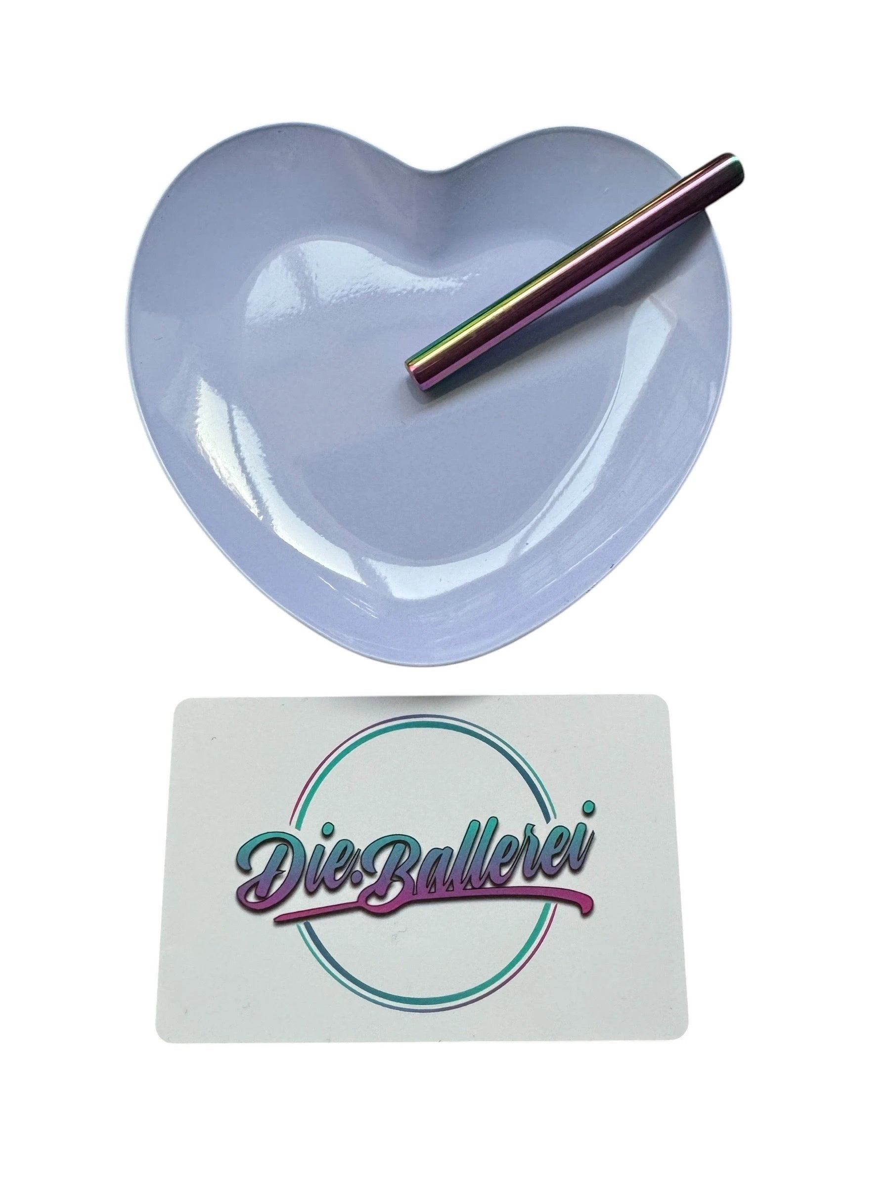 Pastell Herz Brettchen Ziehunterlage/Bauunterlage aus Blech in 4 Farben -  from DieBallerei